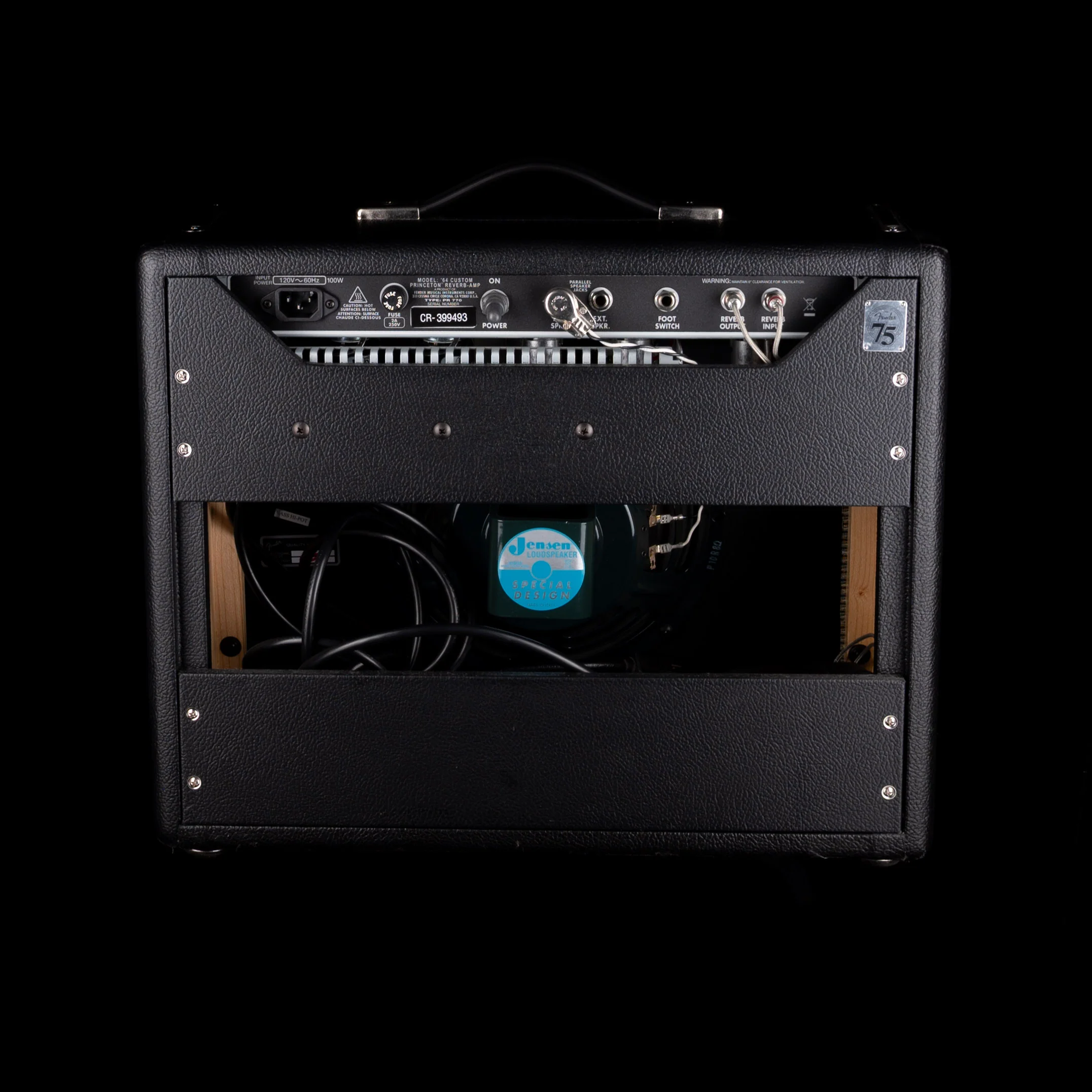 Pre Owned 2021 Fender '64 Custom Princeton Reverb 1x10" Tube Guitar Amplifier Combo with Cover - Image 7