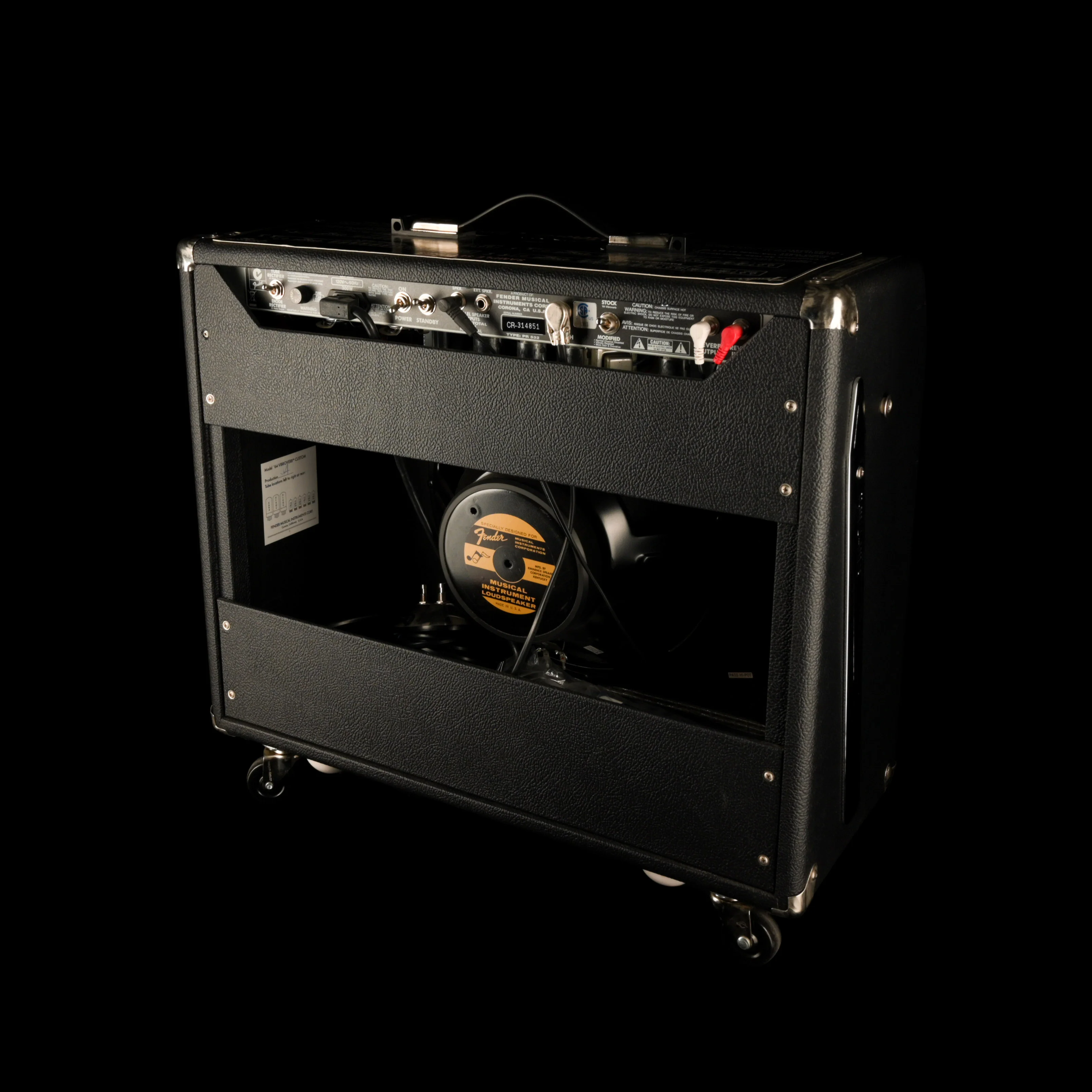 Pre Owned Fender '64 Vibroverb Custom Guitar Amp Combo With Footswitch And Cover - Image 14