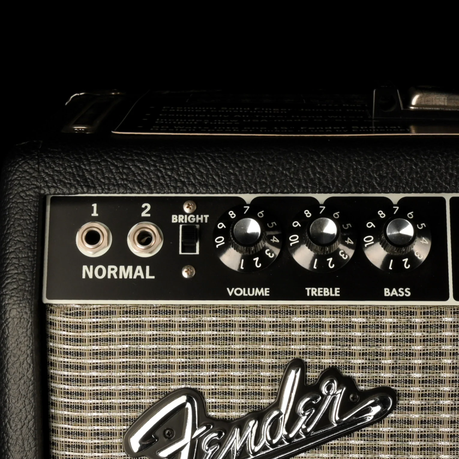 Pre Owned Fender '64 Vibroverb Custom Guitar Amp Combo With Footswitch And Cover - Image 4