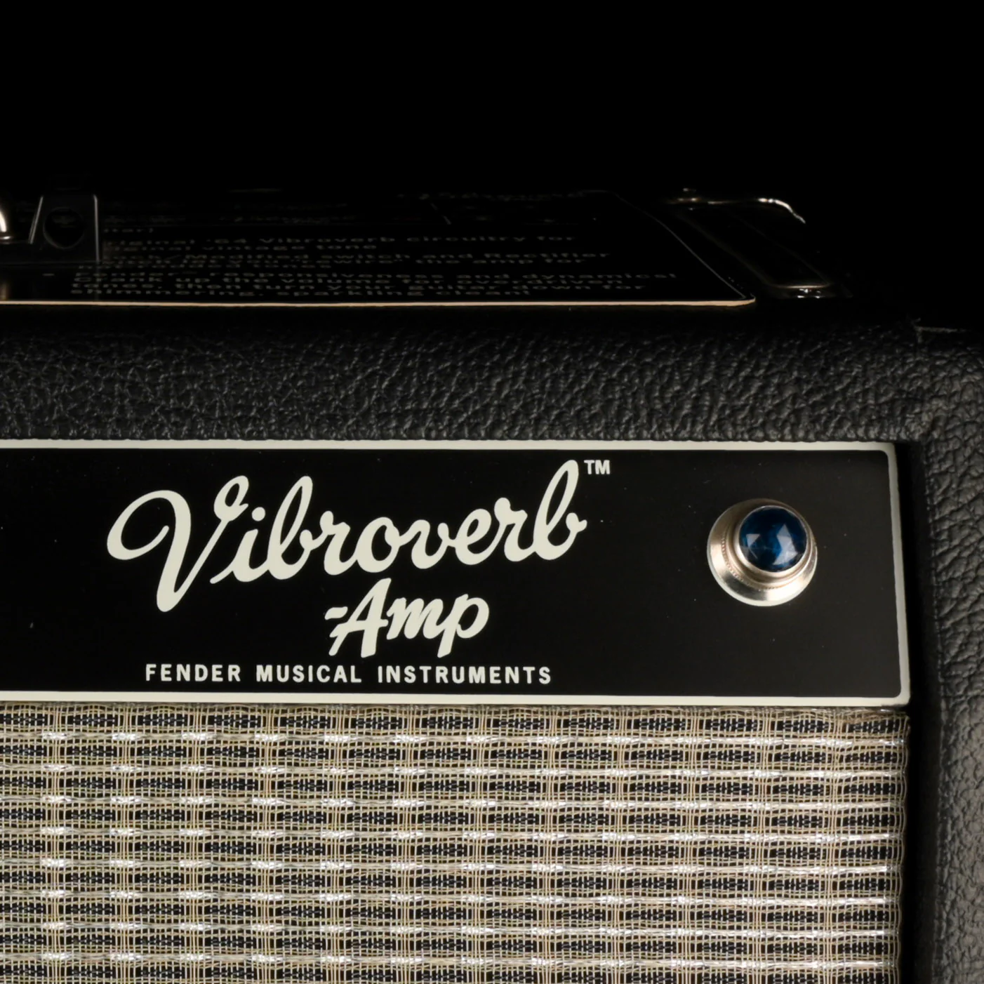 Pre Owned Fender '64 Vibroverb Custom Guitar Amp Combo With Footswitch And Cover - Image 6