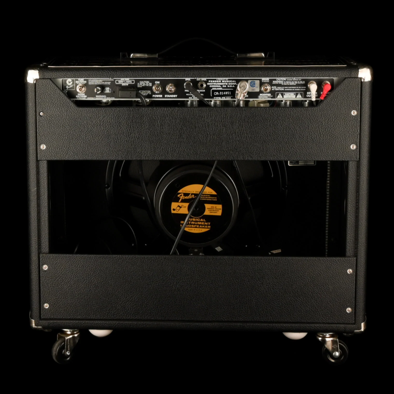 Pre Owned Fender '64 Vibroverb Custom Guitar Amp Combo With Footswitch And Cover - Image 9