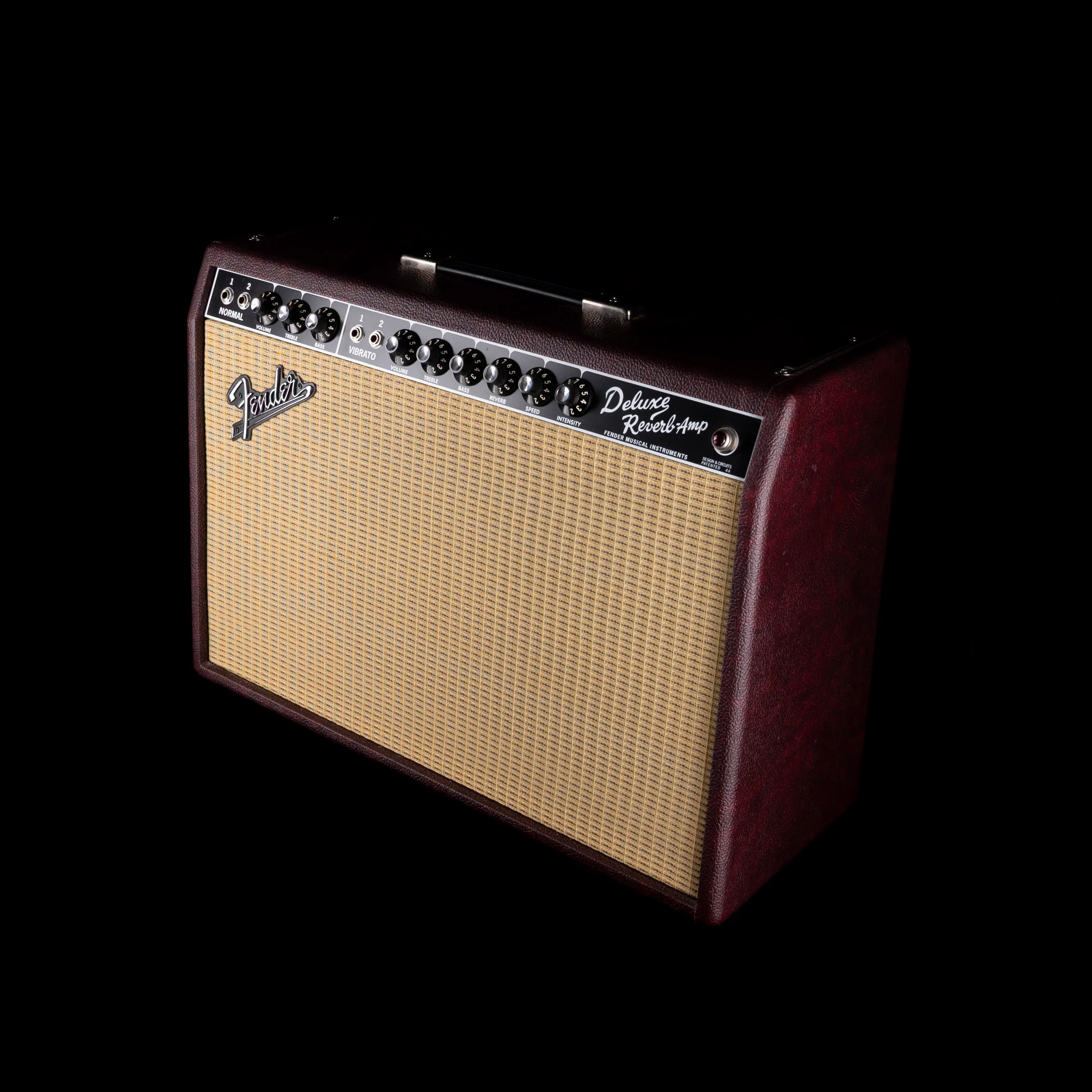Pre Owned Fender '65 Deluxe Reverb "Bordeaux Blues" FSR Guitar Amp Combo - Image 2