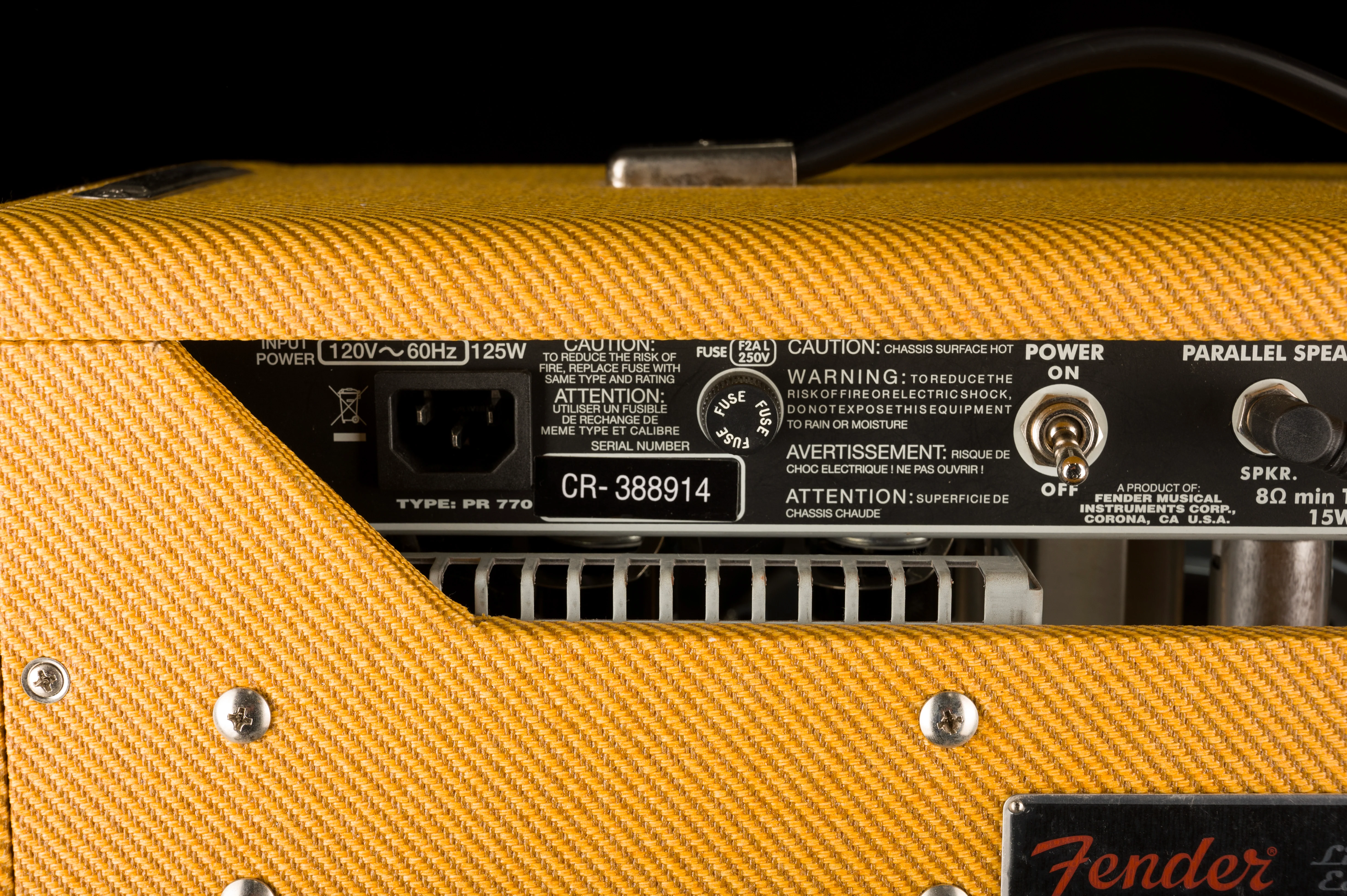 Used Fender '65 Princeton Reverb Tweed With 1x12" Combo With Cover - Image 9