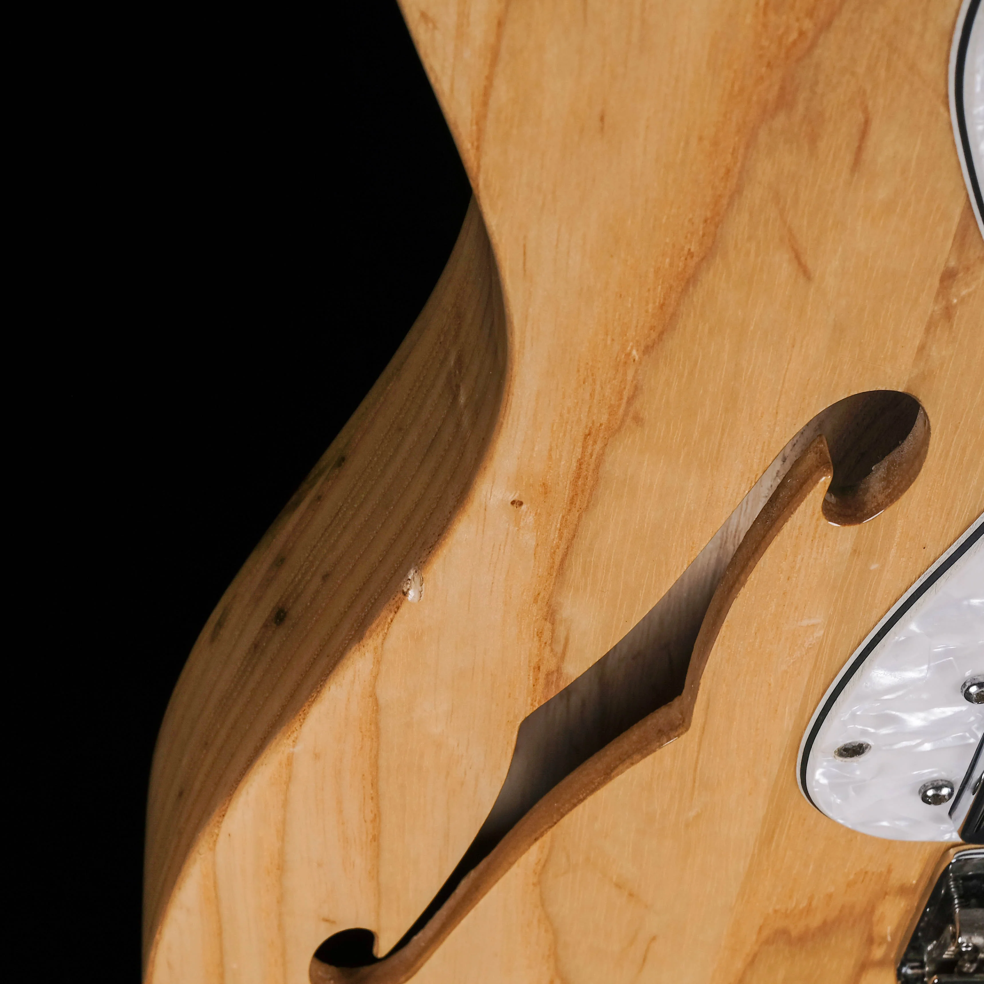 Used 2013 Fender '72 Tele Thinline Natural Electric Guitar MIM - Image 7