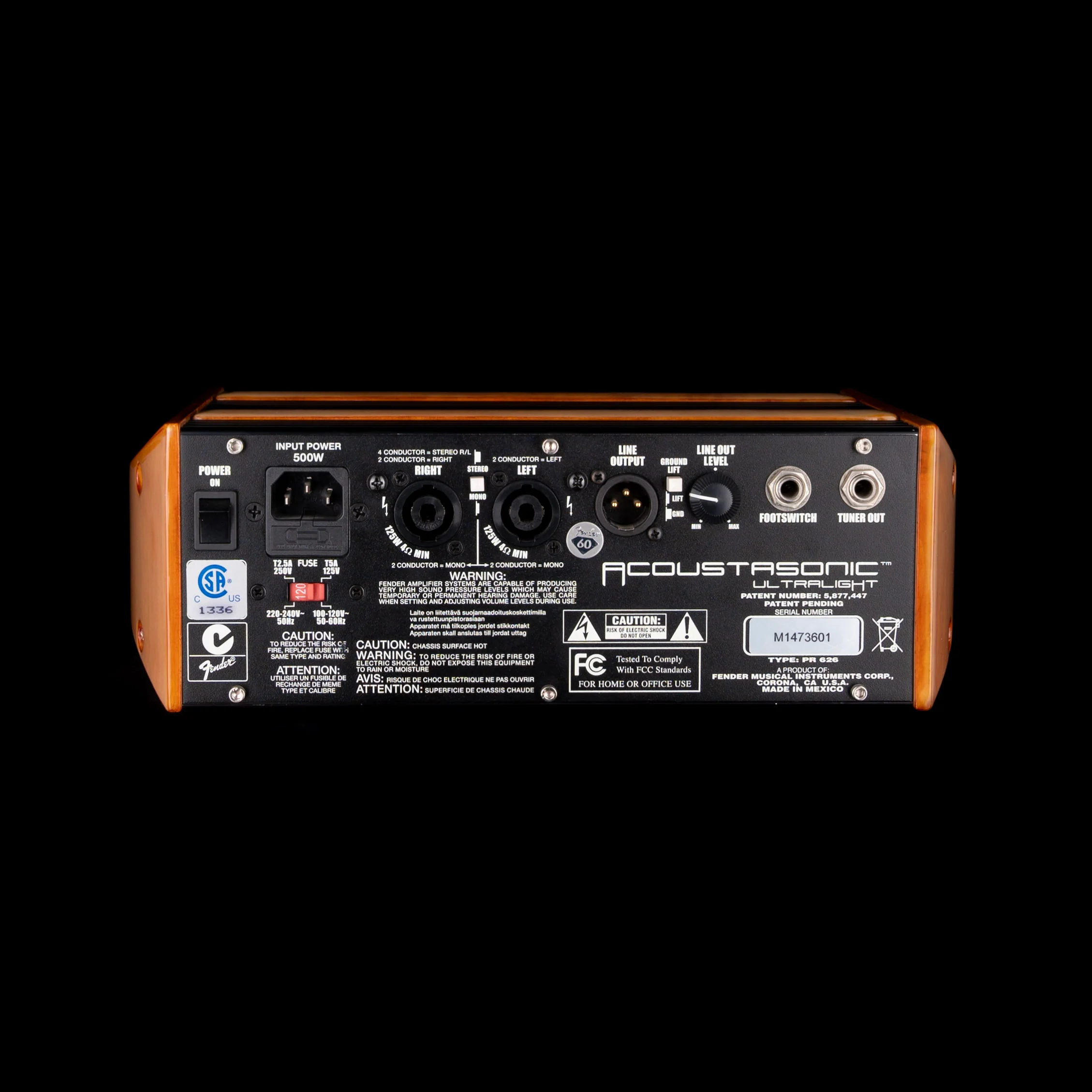 Pre Owned Fender Acoustasonic Ultra Light Guitar Amp Head With 2x8" Ultra Light Cabinet - Image 6