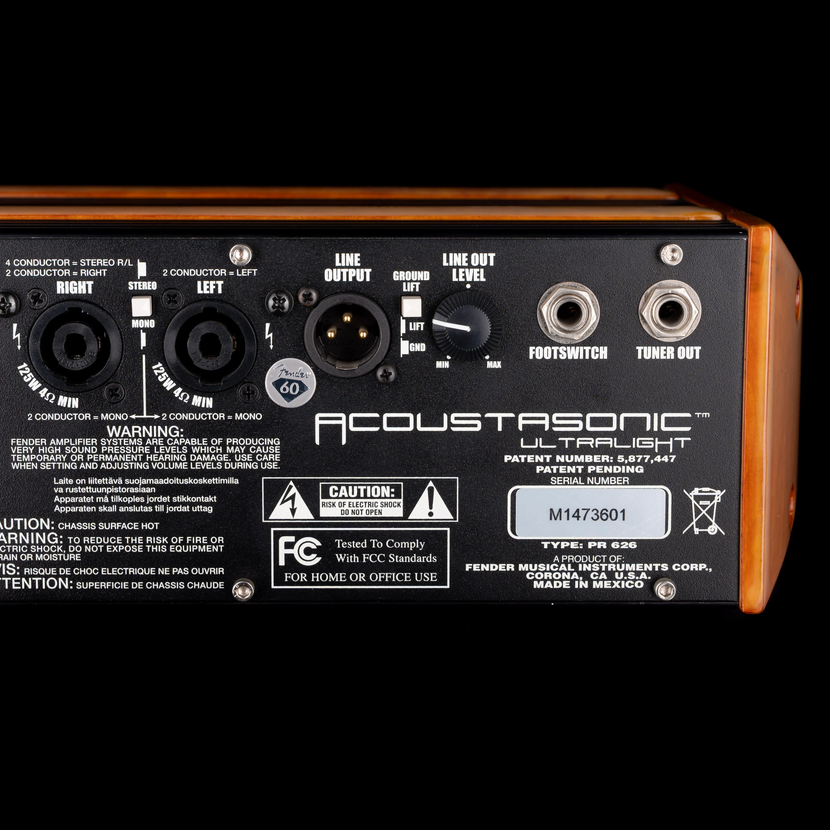 Pre Owned Fender Acoustasonic Ultra Light Guitar Amp Head With 2x8" Ultra Light Cabinet - Image 8