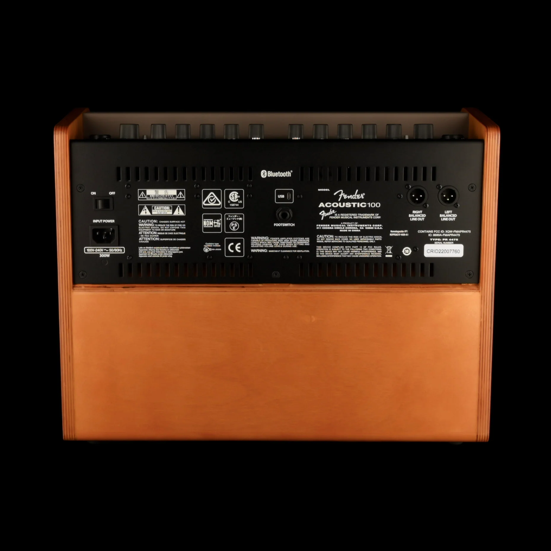 Pre Owned Fender Acoustic 100 Two Channel Acoustic Guitar Amp Combo - Image 8