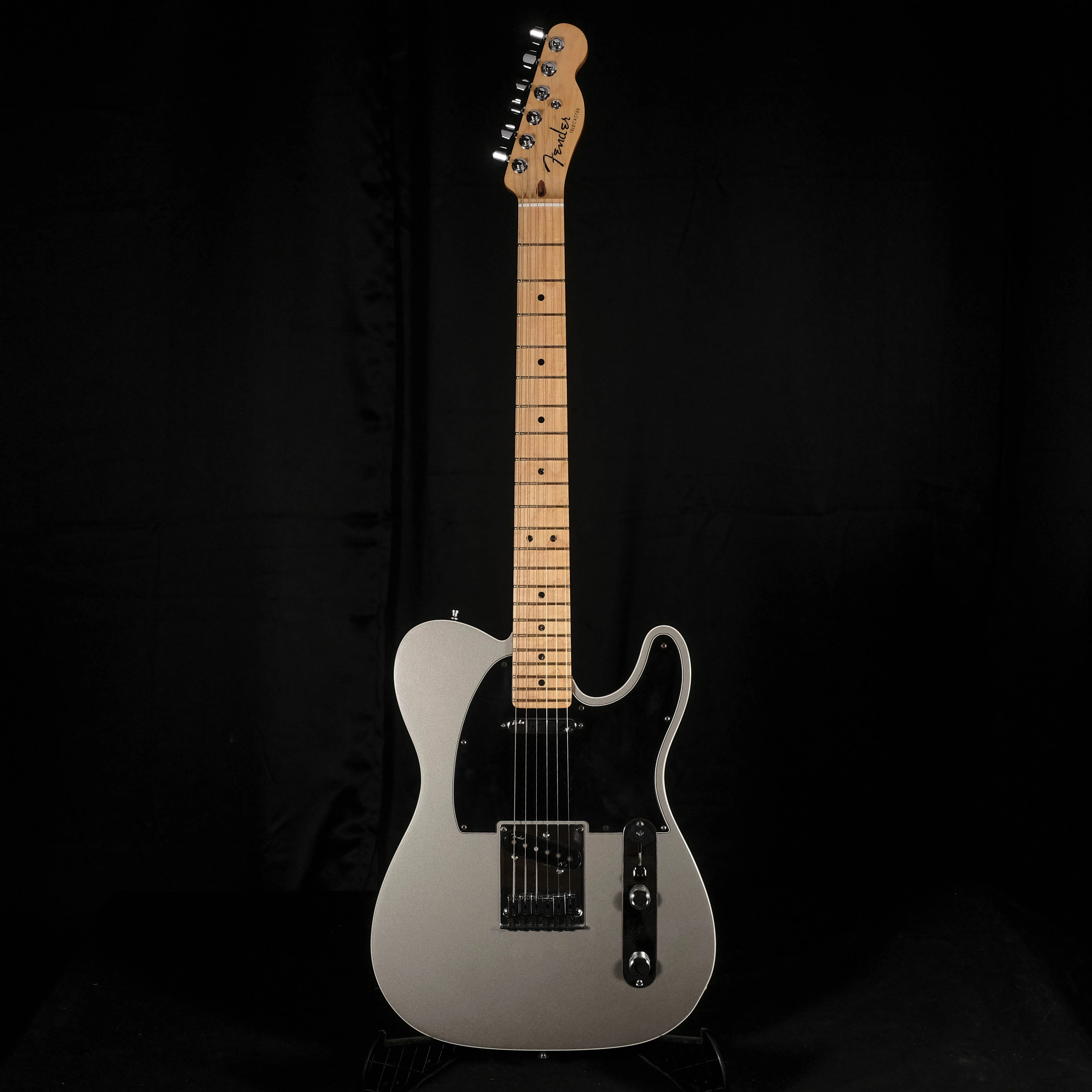 Pre Owned Fender American Deluxe Telecaster Tungsten Silver Electric Guitar OHSC - Image 2