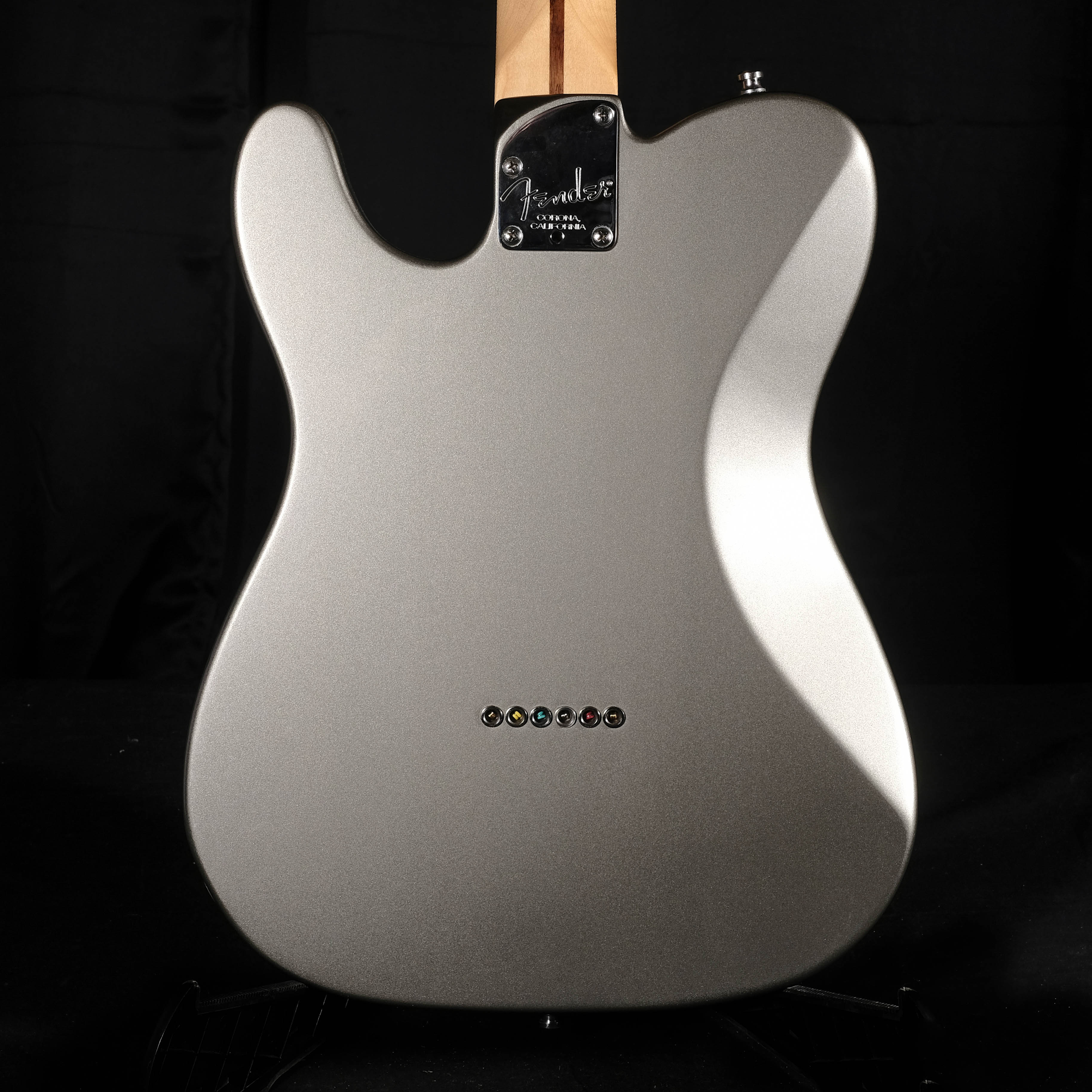Pre Owned Fender American Deluxe Telecaster Tungsten Silver Electric Guitar OHSC - Image 8