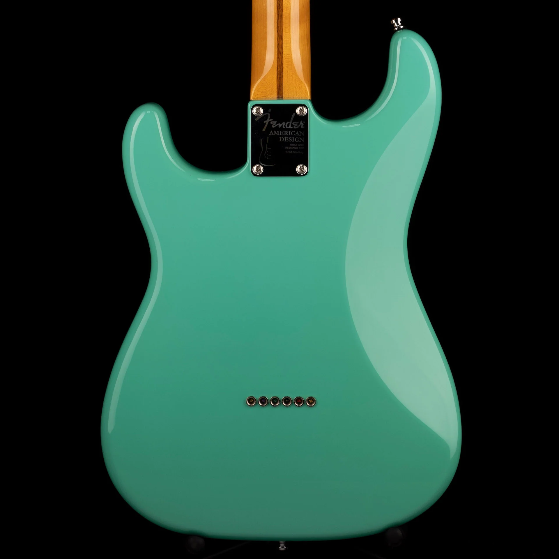 Pre Owned '14 Fender American Design Experience Stratocaster Seafoam Green W OHSC - Image 11