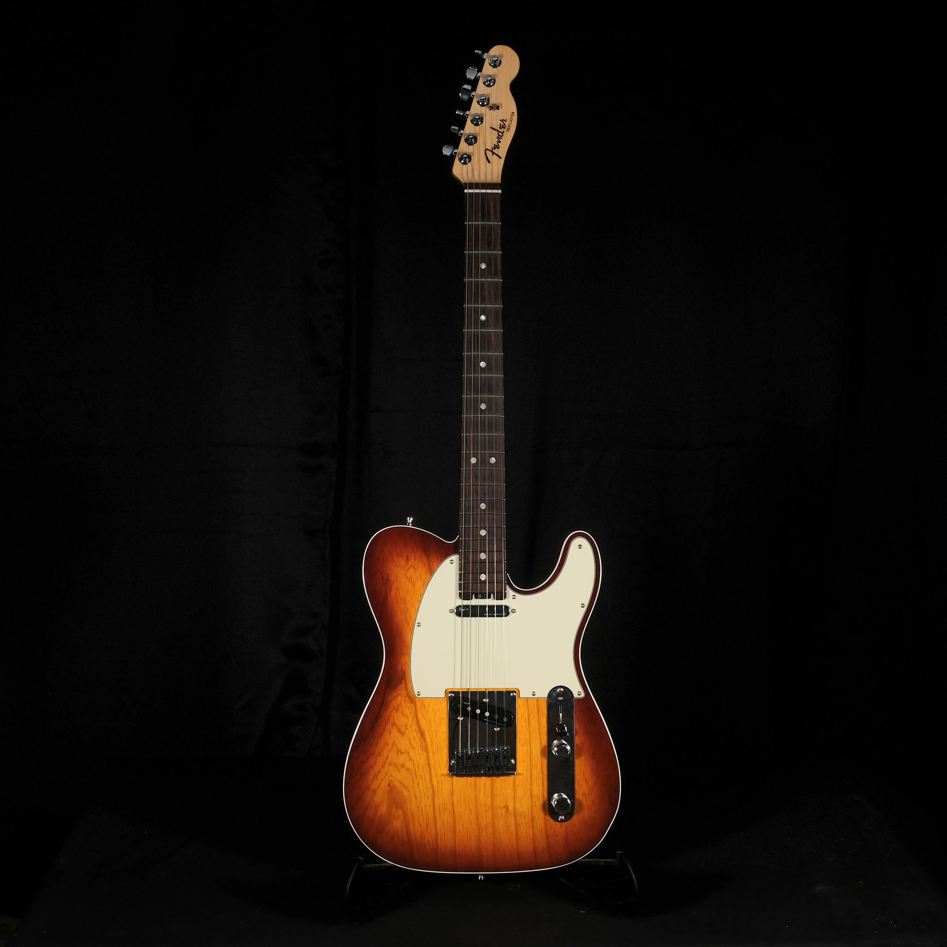 Pre Owned Fender American Elite Telecaster Sunburst Electric Guitar With OHSC - Image 2