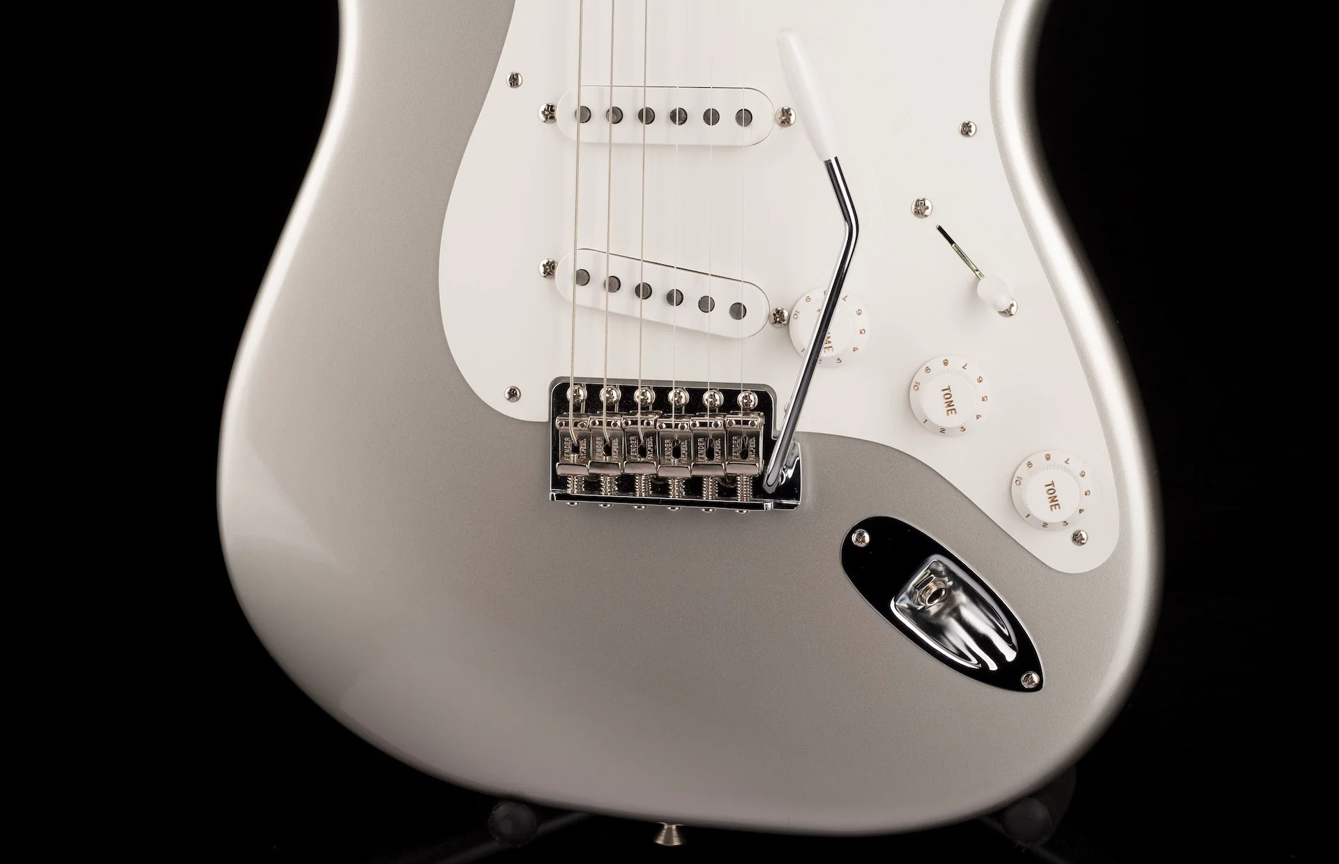 Pre Owned 2021 Fender American Original 50's Stratocaster Inca Silver With OHSC - Image 5