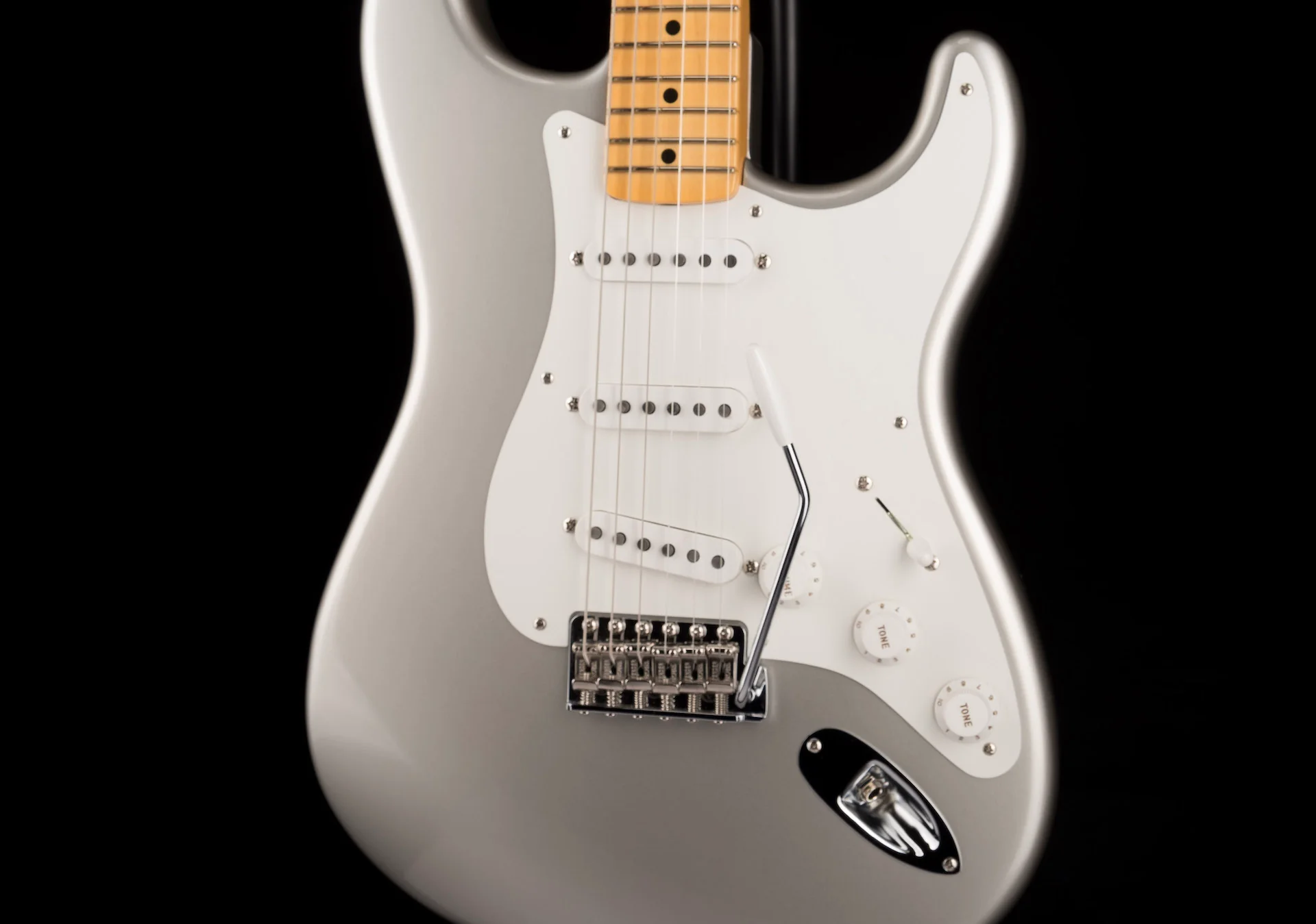 Pre Owned 2021 Fender American Original 50's Stratocaster Inca Silver With OHSC - Image 6