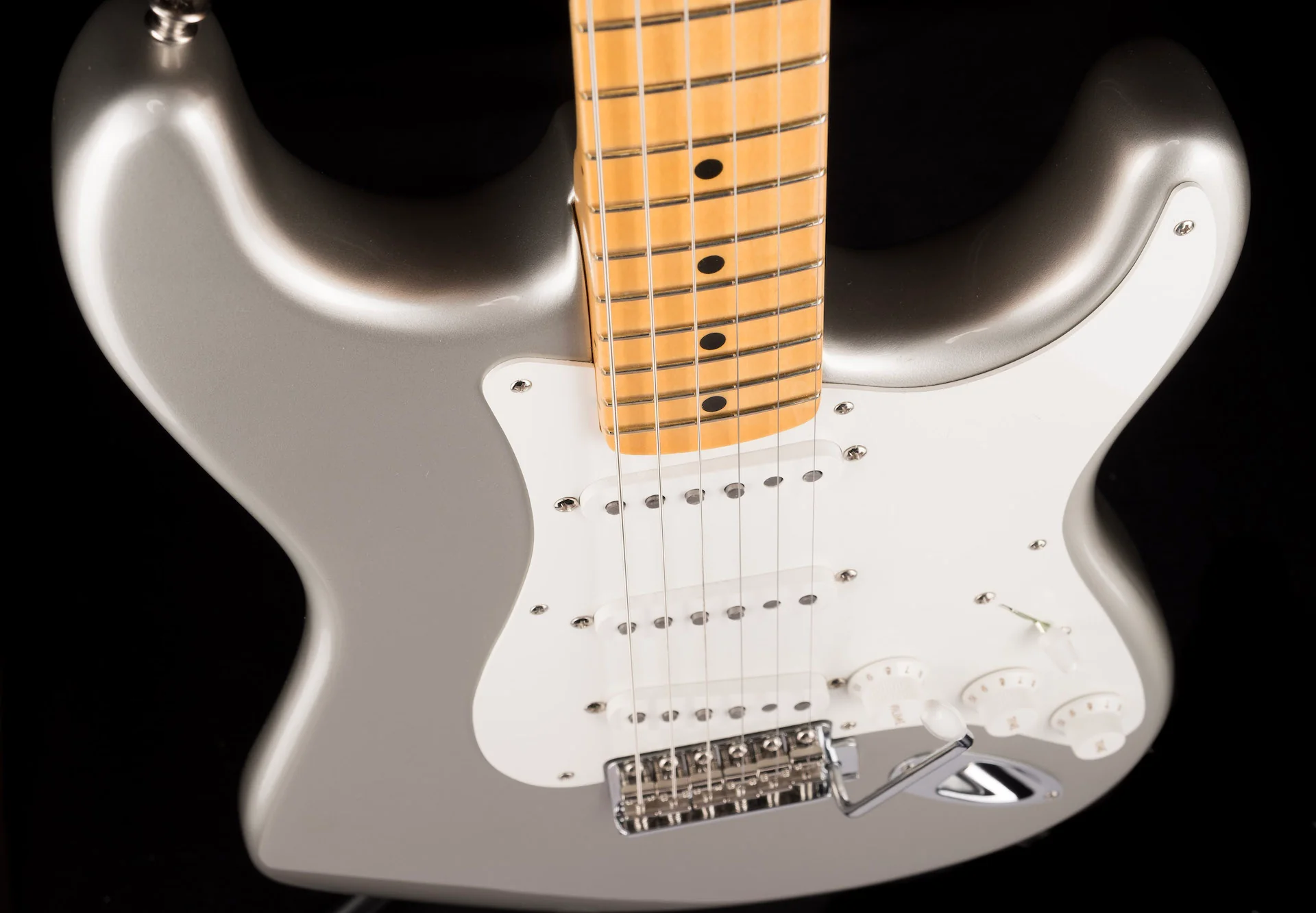 Pre Owned 2021 Fender American Original 50's Stratocaster Inca Silver With OHSC - Image 9
