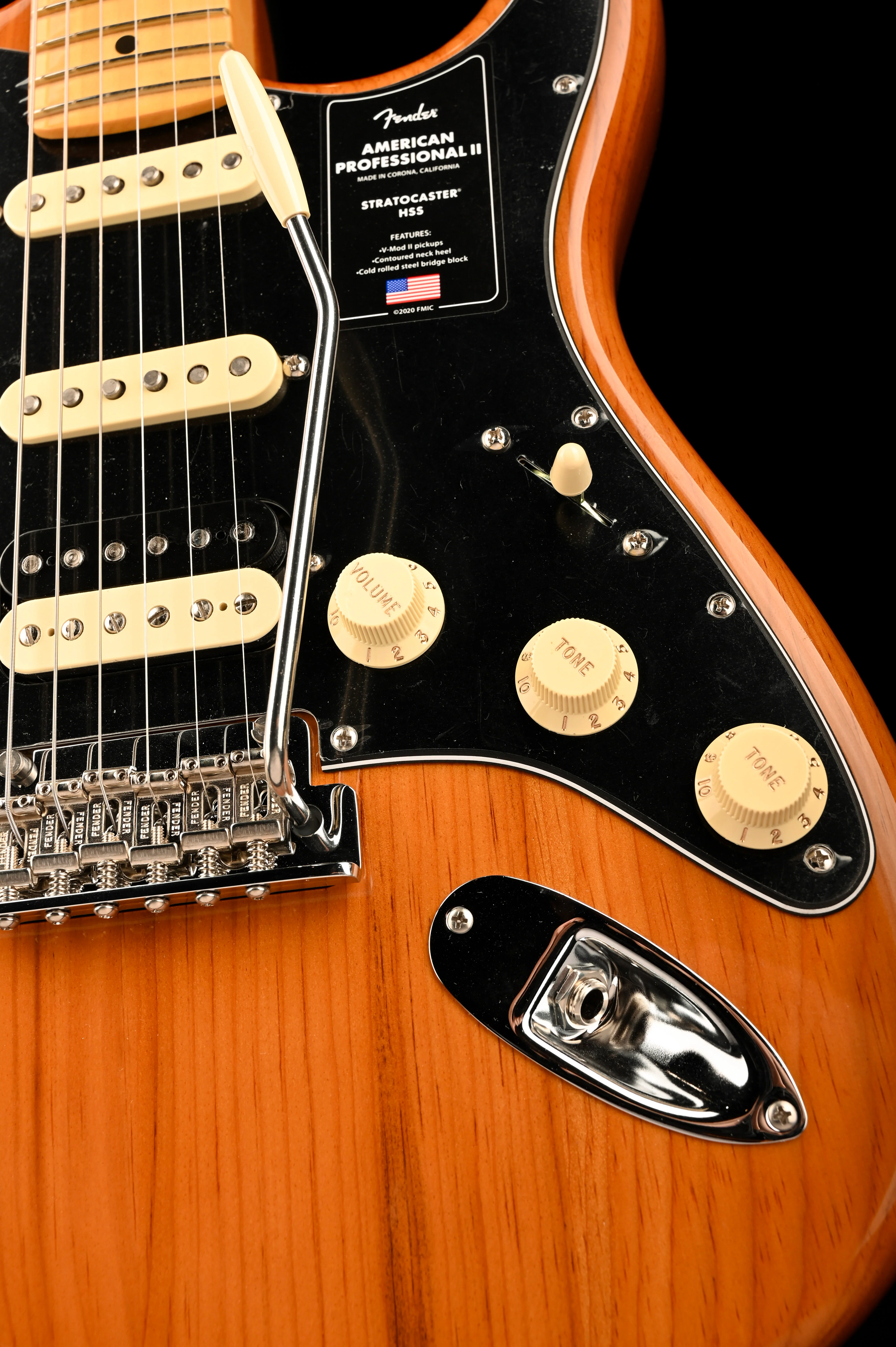 Pre Owned Fender American Professional II Stratocaster HSS Roasted Pine Electric Guitar With OHSC - Image 8