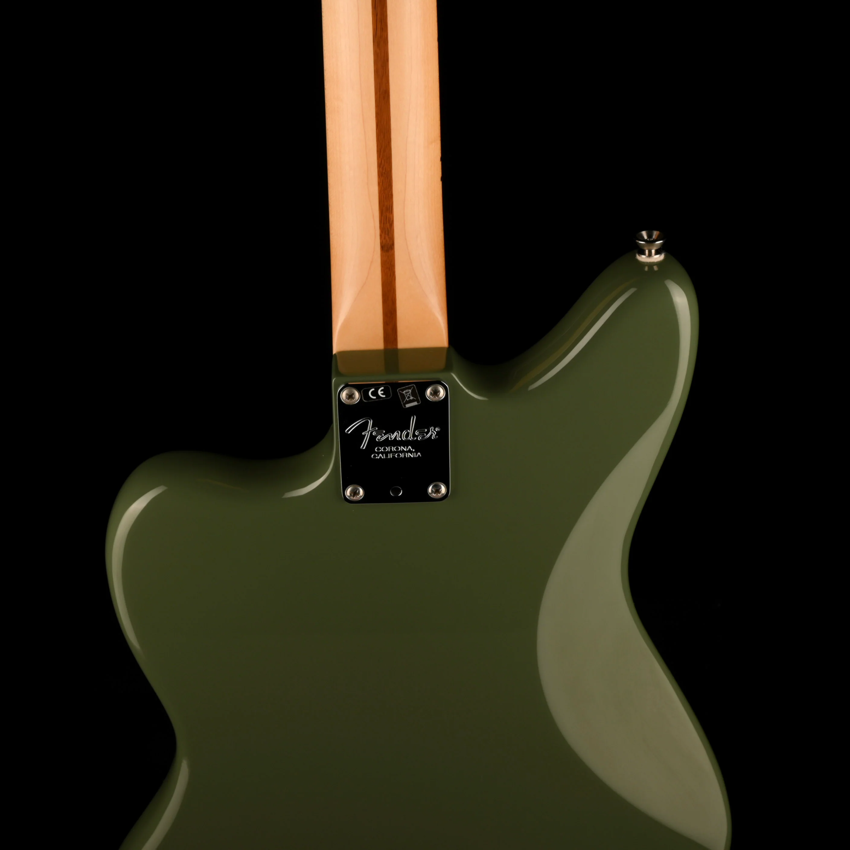 Pre Owned Fender American Professional Jaguar Maple Fingerboard Antique Olive With OHSC - Image 12