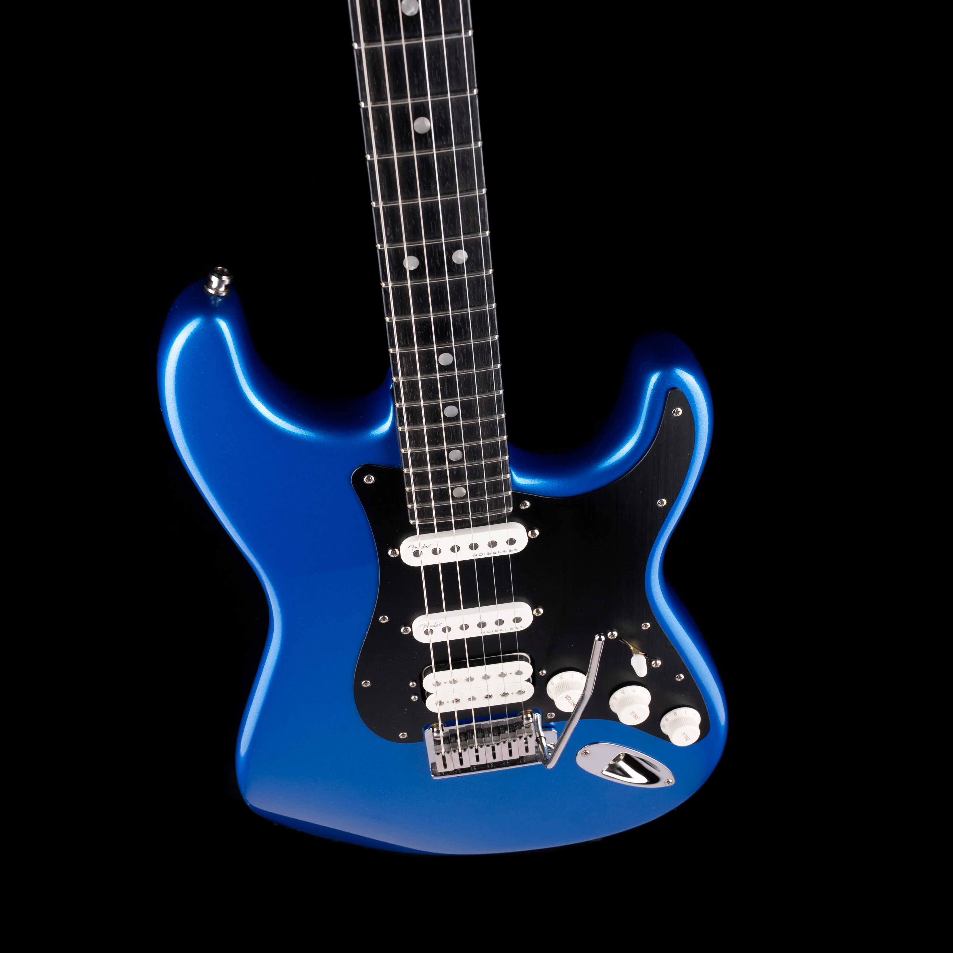 Pre Owned Fender American Ultra II HSS Stratocaster Noble Blue With OHSC - Image 3