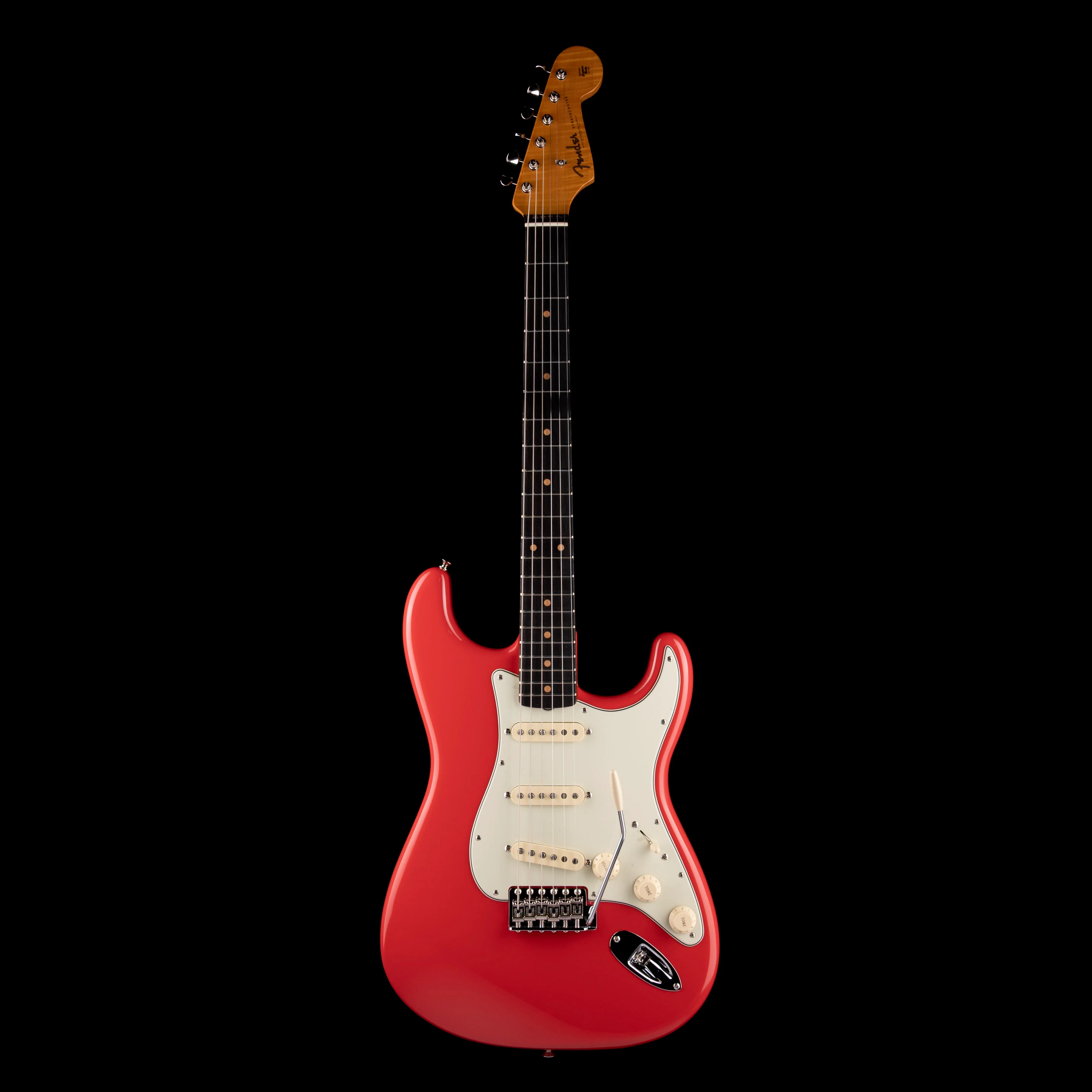 Pre Owned 2025 Fender Limited Edition American Vintage II 1961 Stratocaster AAA Flame Maple - Fiesta Red With OHSC - Image 2