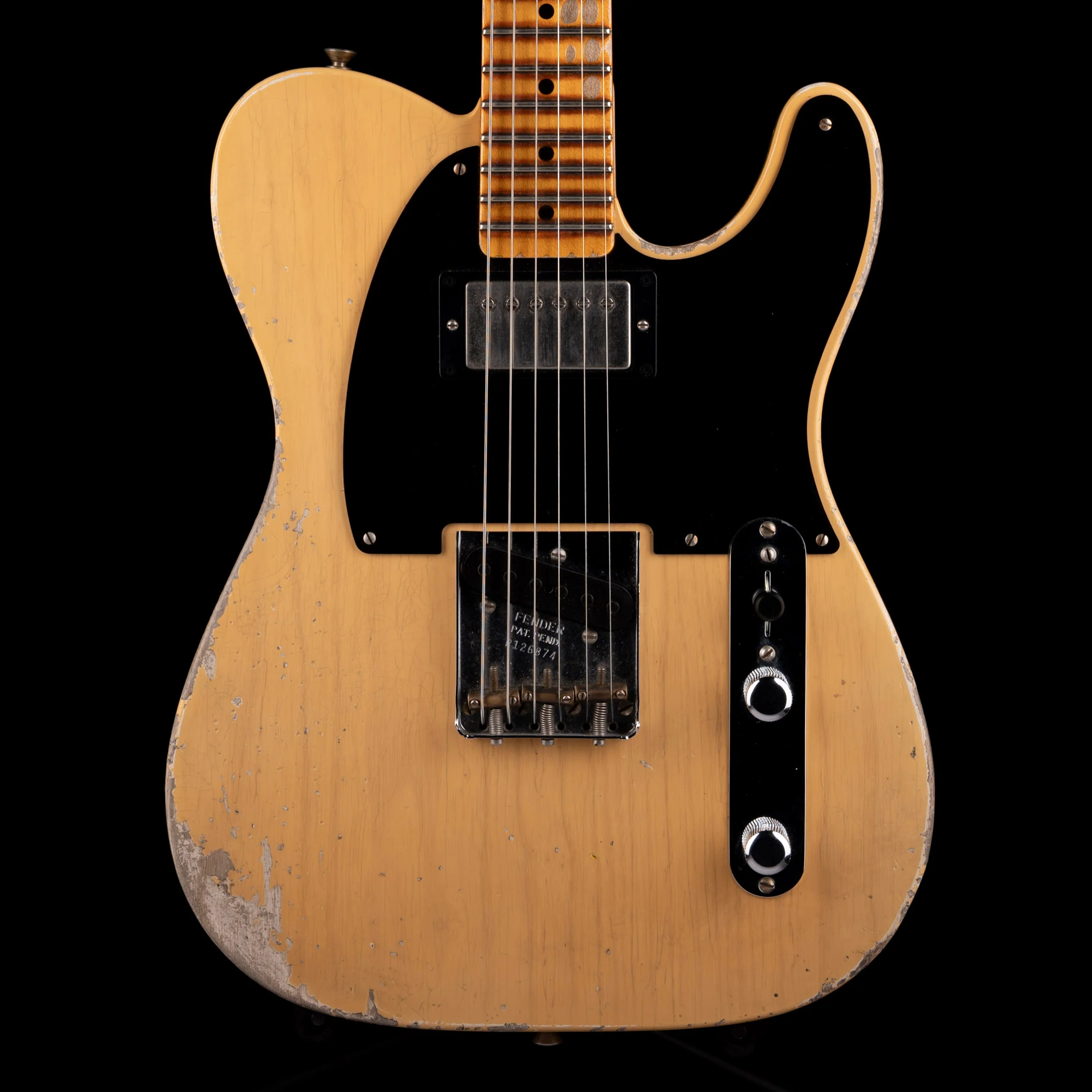 Pre Owned Fender Custom Shop 1951 Telecaster HS Heavy Relic Faded Aged Nocaster Blonde With OHSC