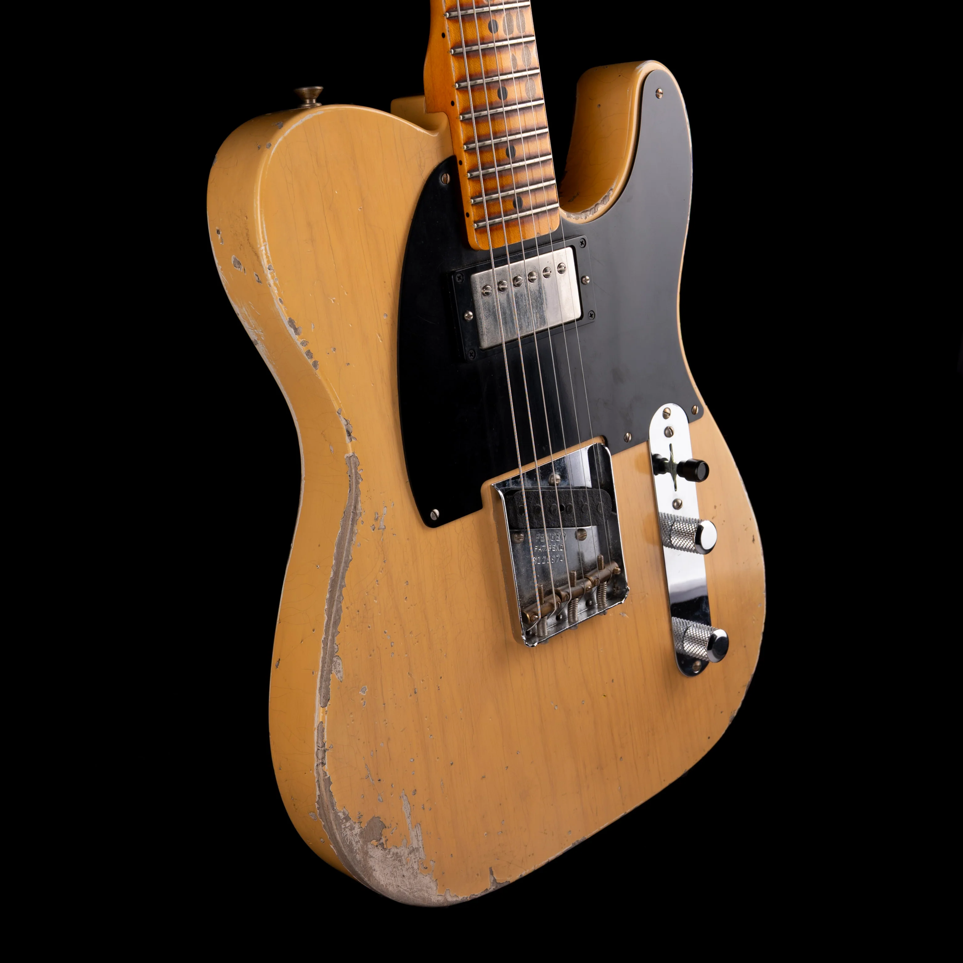 Pre Owned Fender Custom Shop 1951 Telecaster HS Heavy Relic Faded Aged Nocaster Blonde With OHSC - Image 6