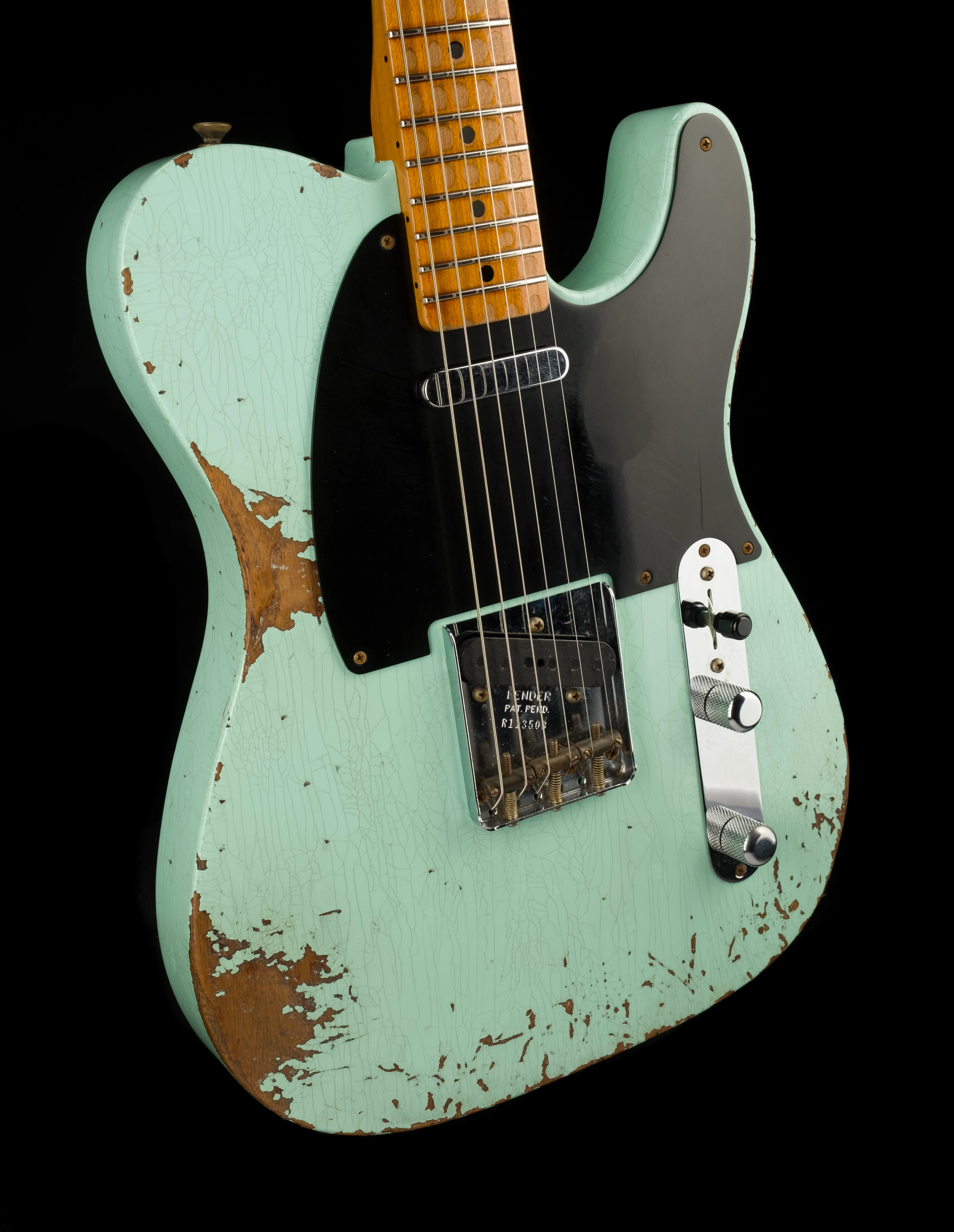 Pre Owned Fender Custom Shop 1952 Telecaster Heavy Relic Surf Green with OHSC - Image 10
