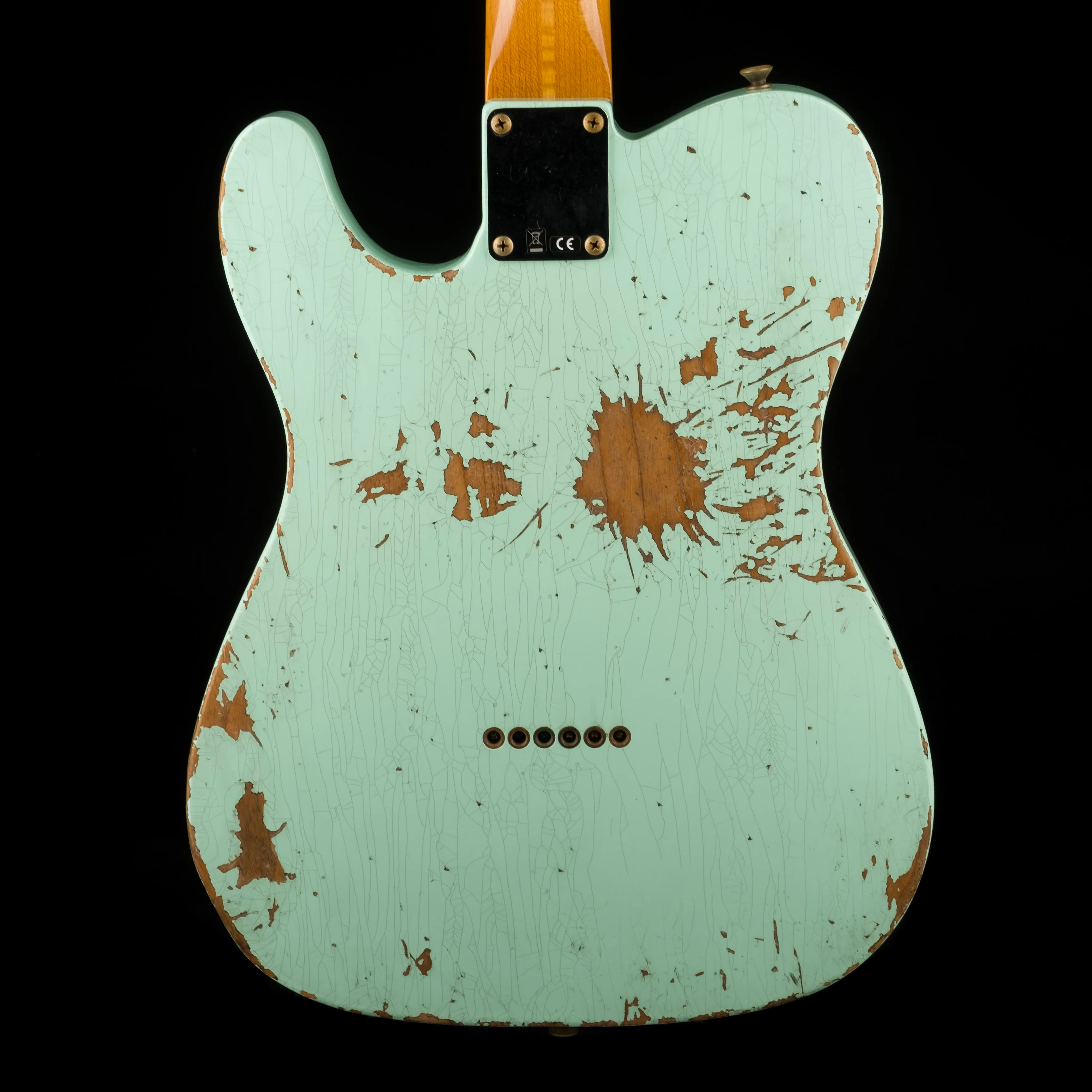 Pre Owned Fender Custom Shop 1952 Telecaster Heavy Relic Surf Green with OHSC - Image 12