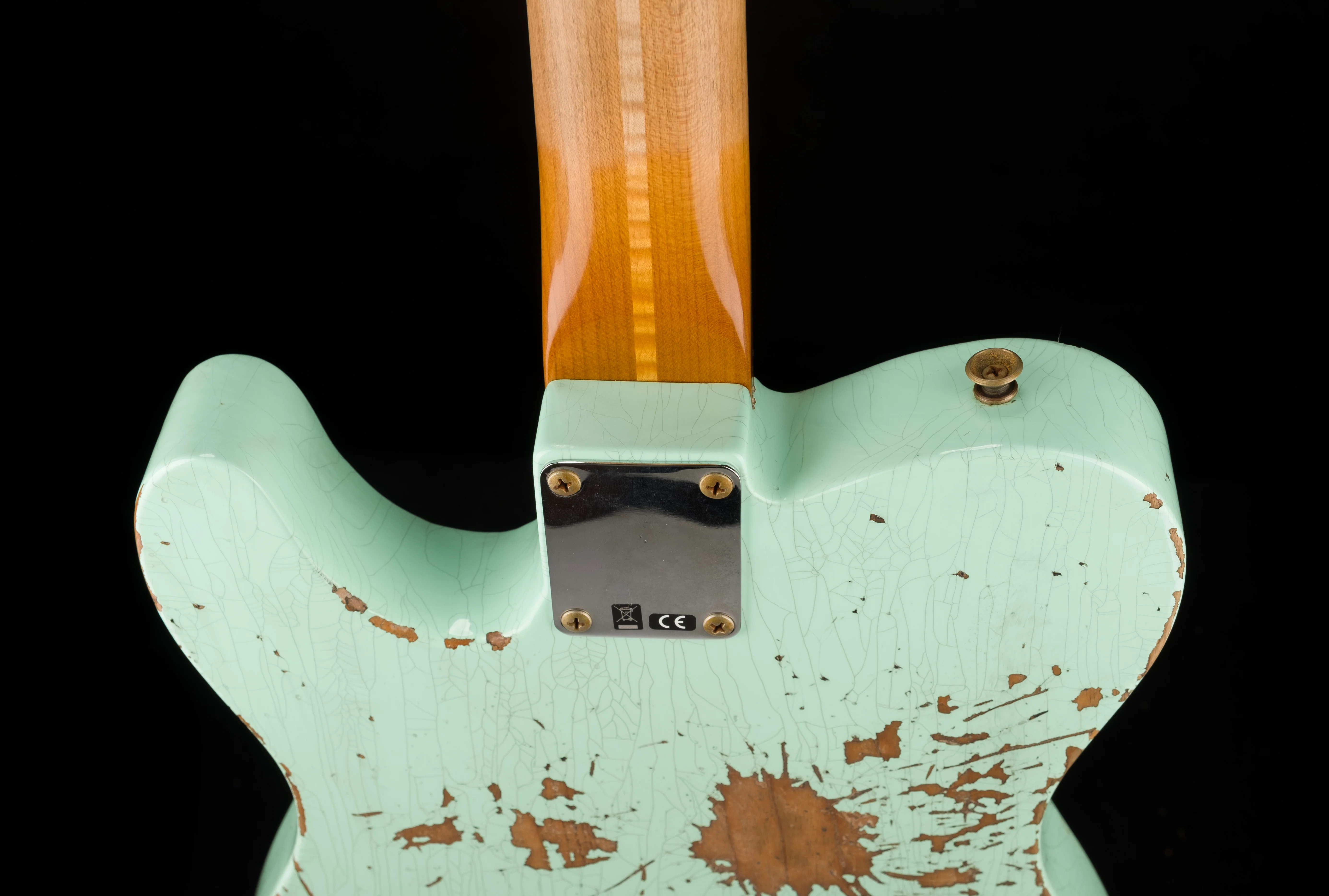 Pre Owned Fender Custom Shop 1952 Telecaster Heavy Relic Surf Green with OHSC - Image 14
