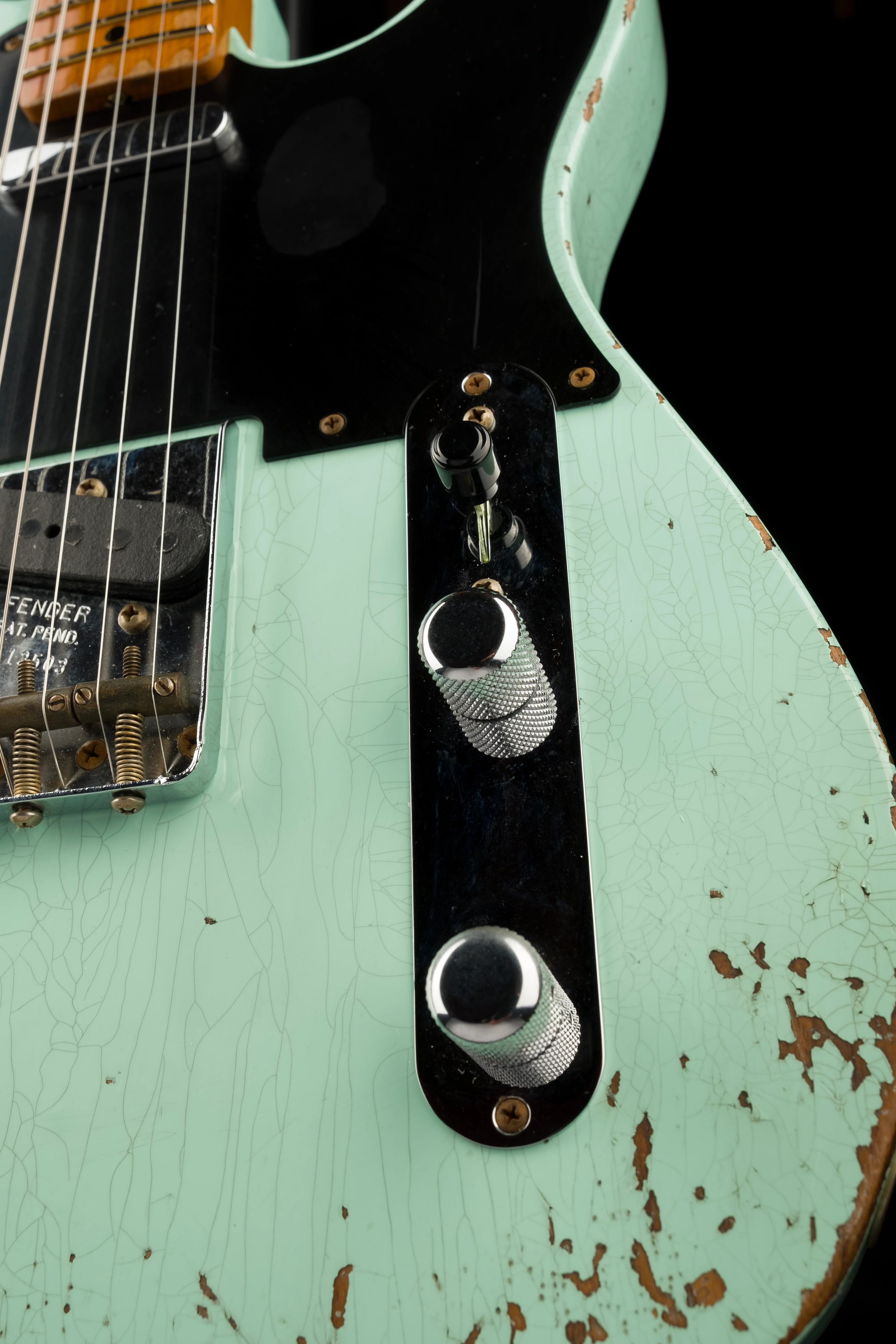 Pre Owned Fender Custom Shop 1952 Telecaster Heavy Relic Surf Green with OHSC - Image 8