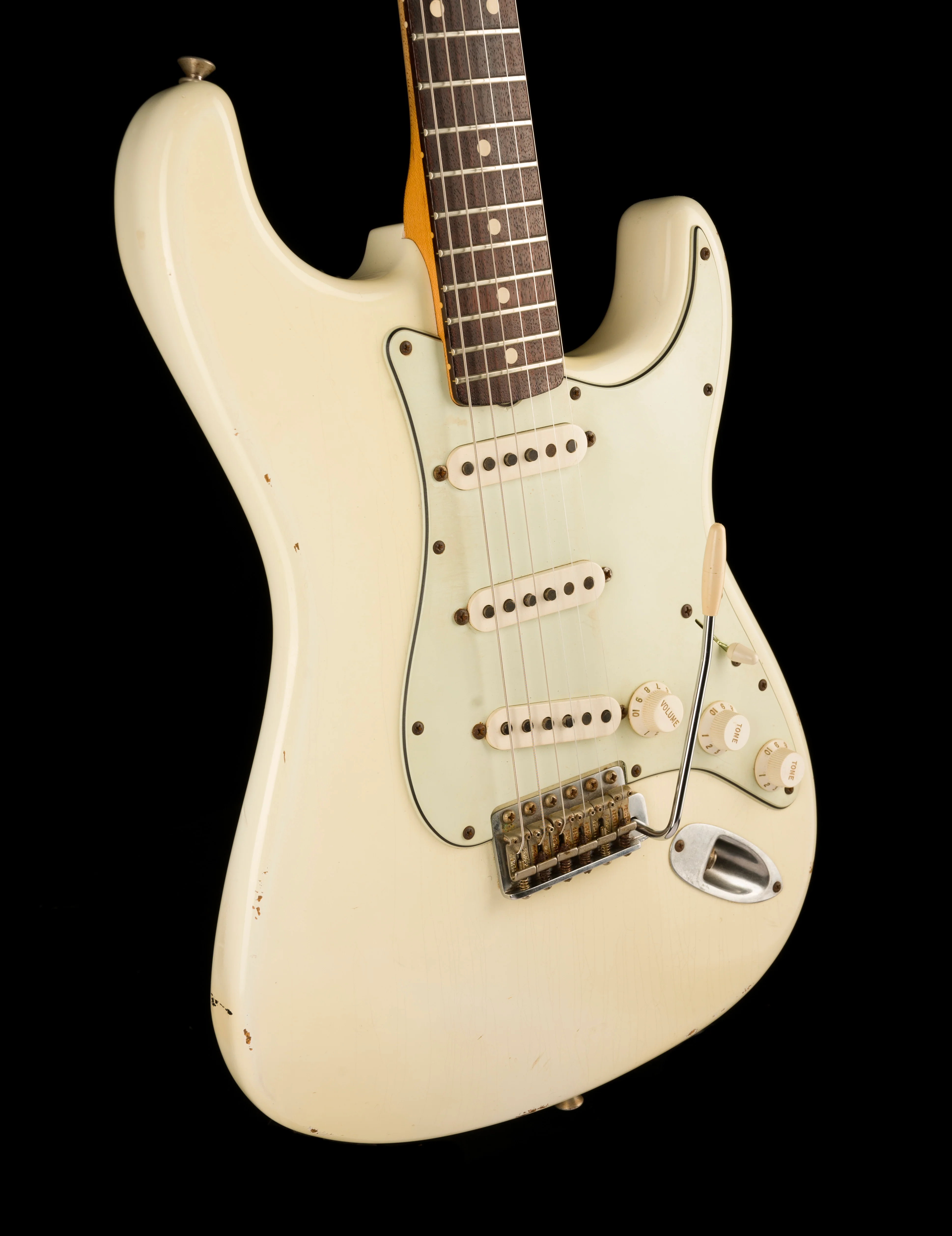 Pre Owned Fender Custom Shop 1960 Stratocaster Relic Olympic White With OHSC - Image 10
