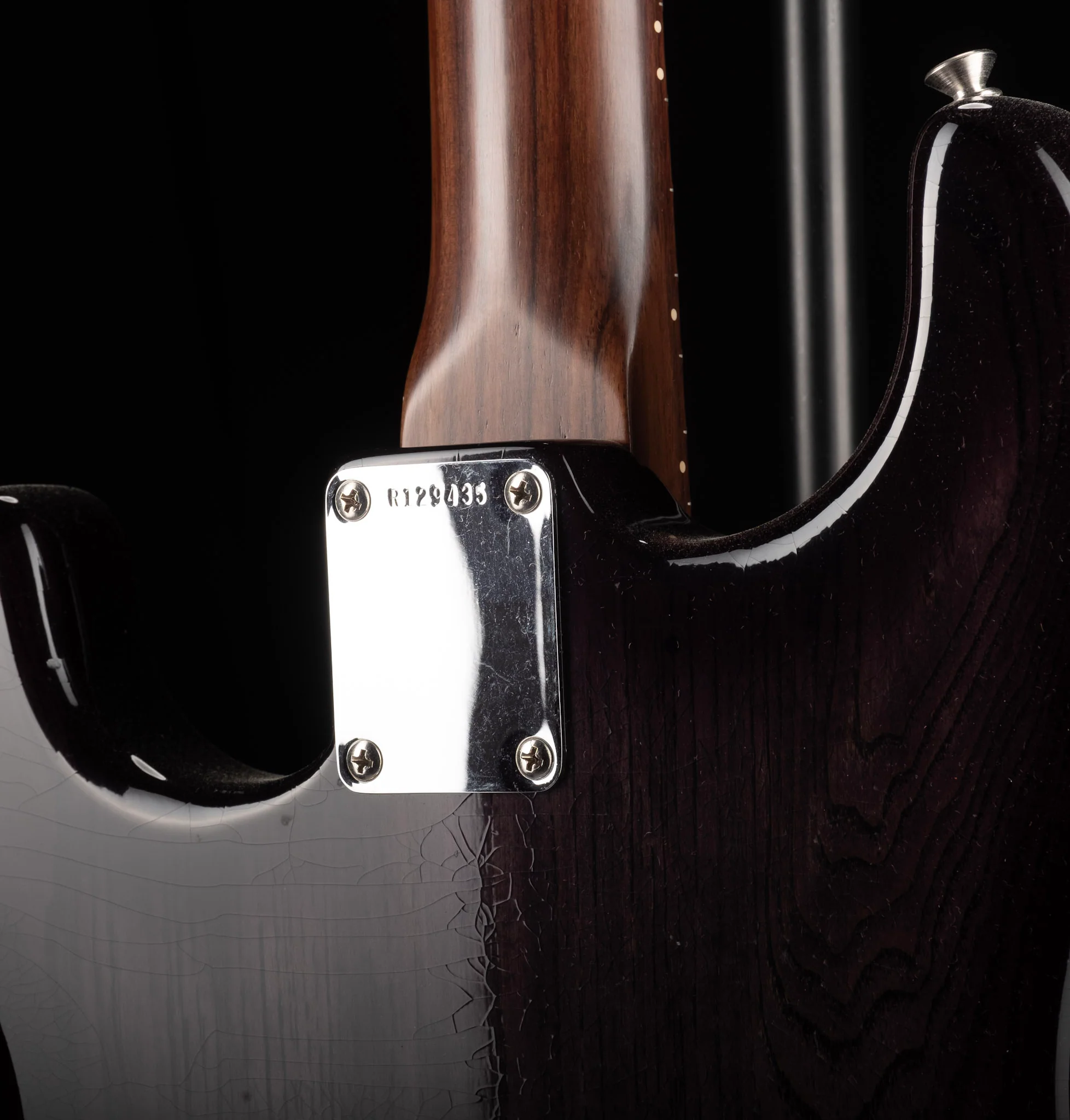 Pre Owned Fender Custom Shop 60's Stratocaster Closet Classic Ebony Transparent With OHSC - Image 11