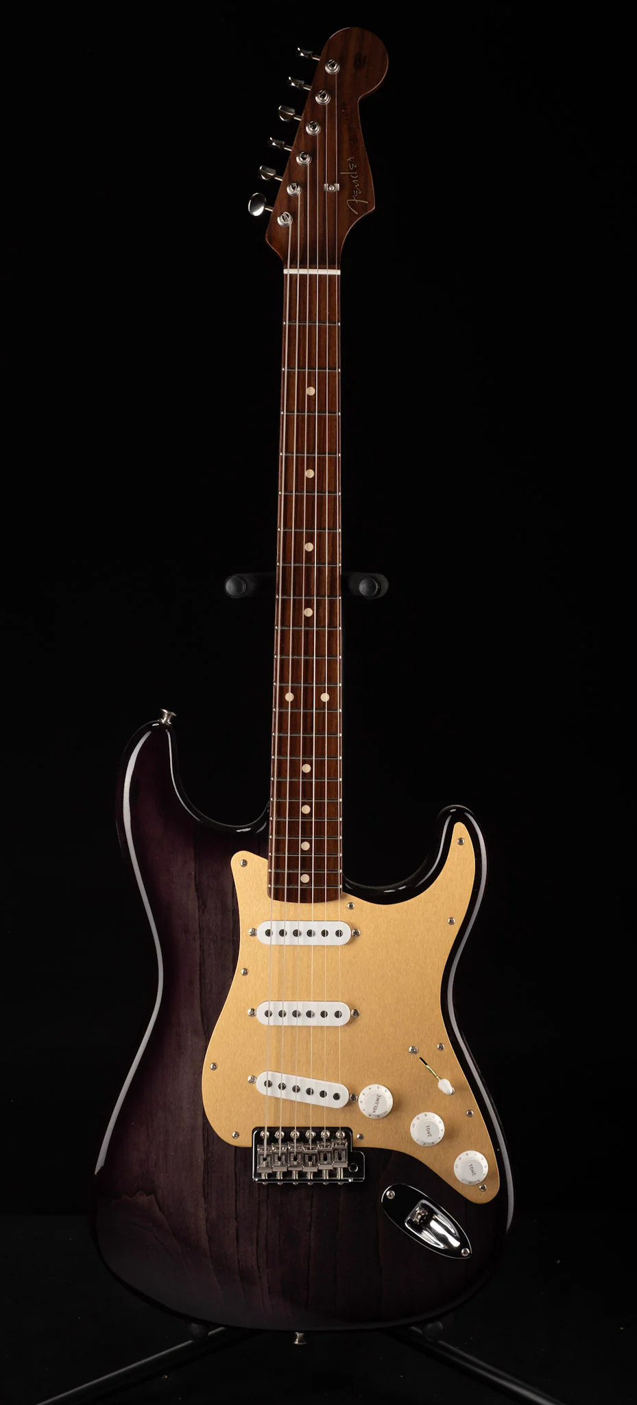 Pre Owned Fender Custom Shop 60's Stratocaster Closet Classic Ebony Transparent With OHSC - Image 2