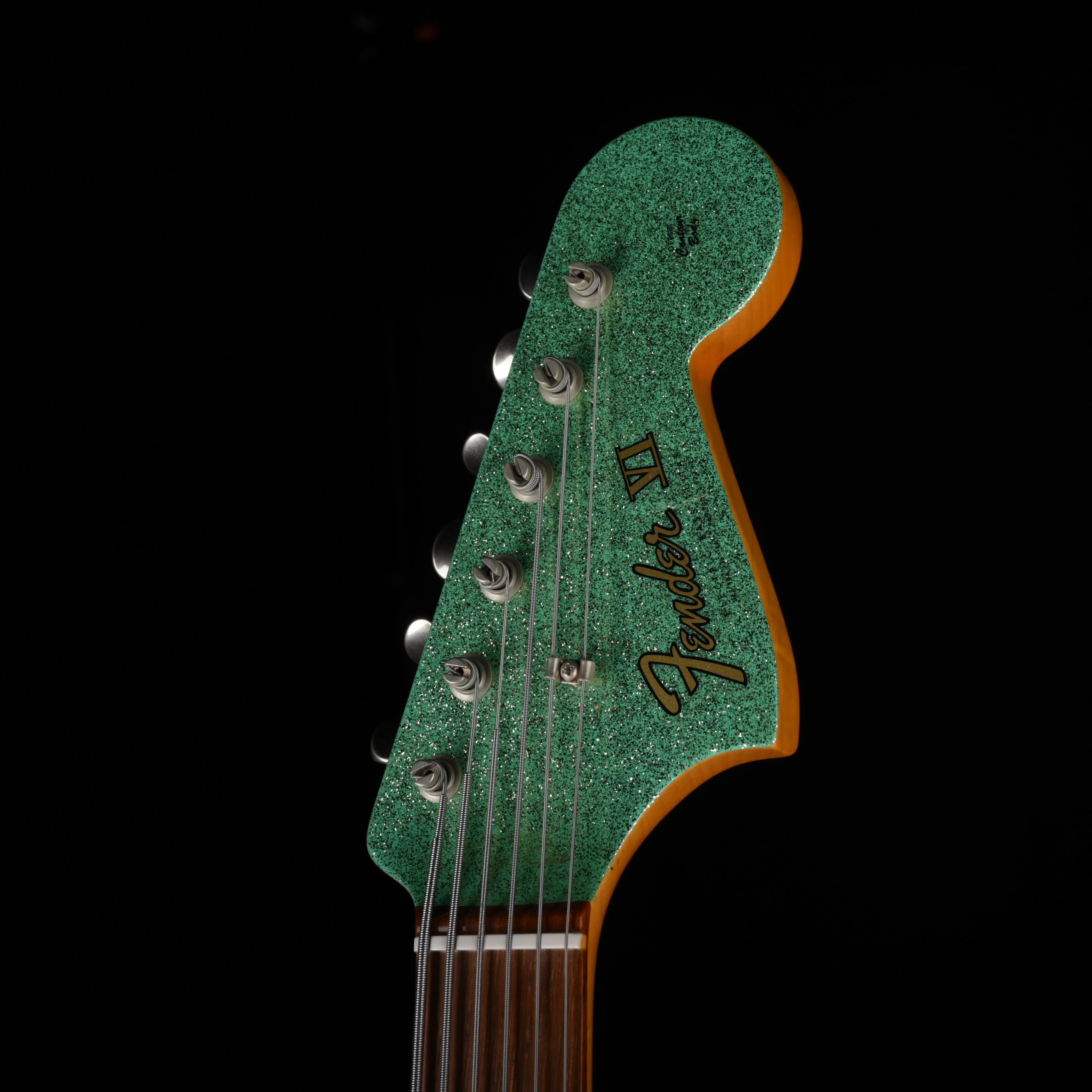 Pre Owned Fender Custom Shop Bass VI NOS Seafoam Sparkle With OHSC - Image 13