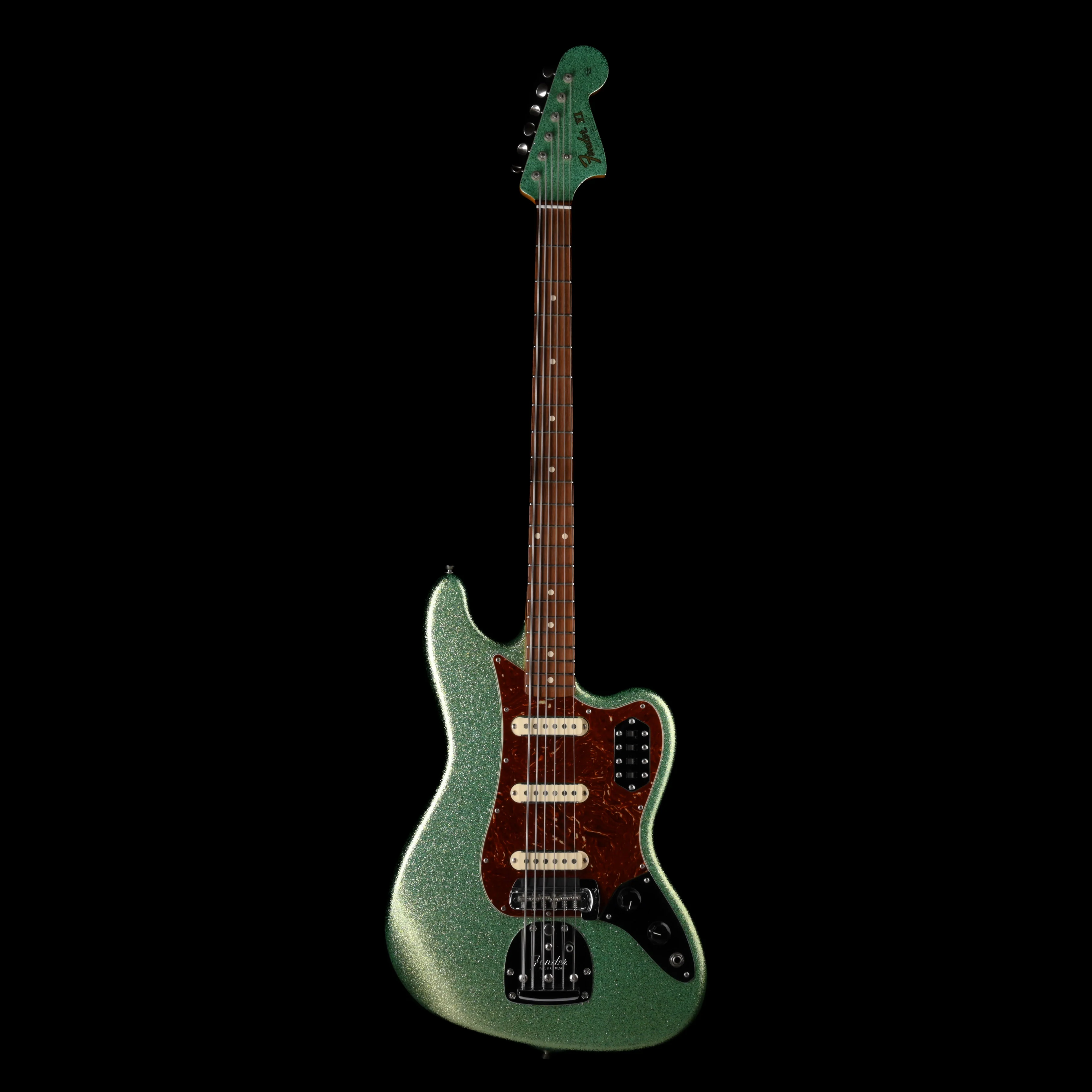 Pre Owned Fender Custom Shop Bass VI NOS Seafoam Sparkle With OHSC - Image 2