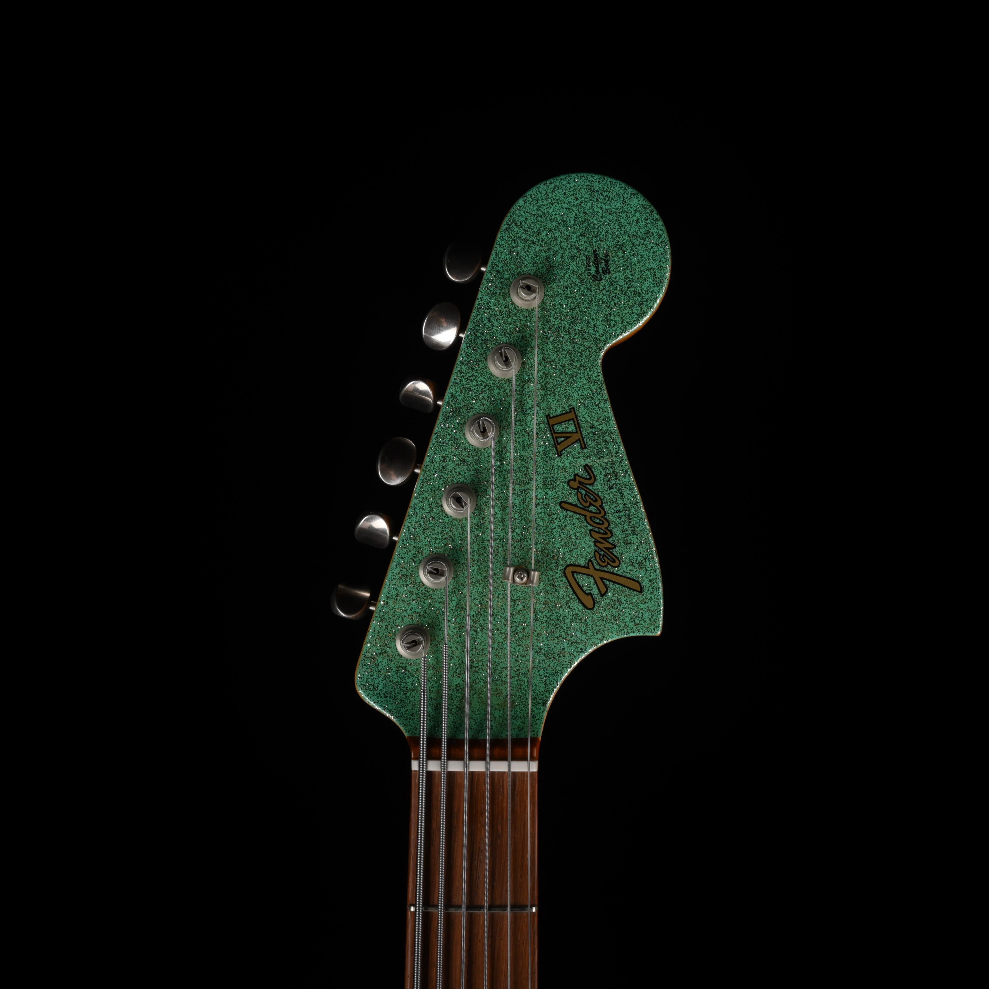 Pre Owned Fender Custom Shop Bass VI NOS Seafoam Sparkle With OHSC - Image 3