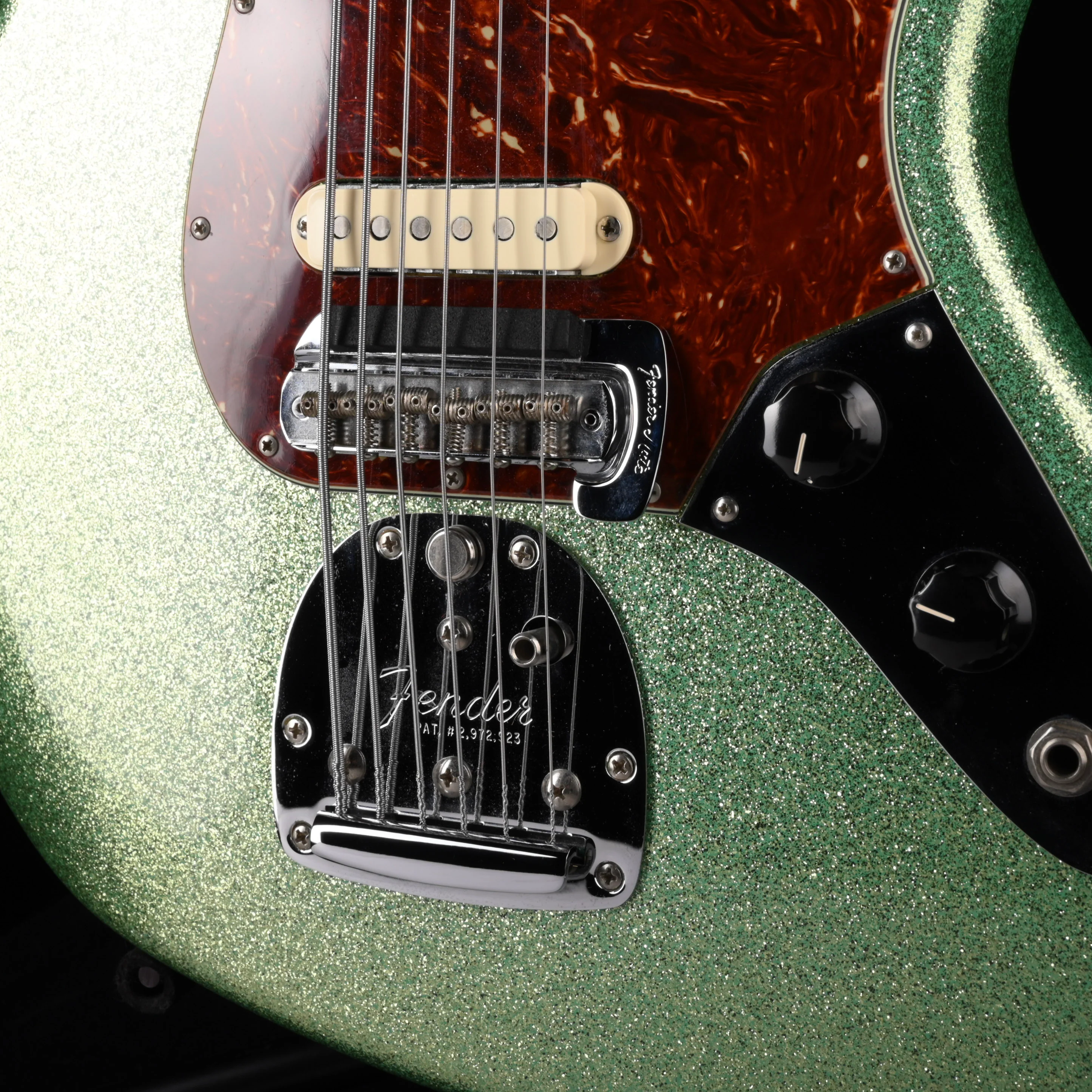 Pre Owned Fender Custom Shop Bass VI NOS Seafoam Sparkle With OHSC - Image 5