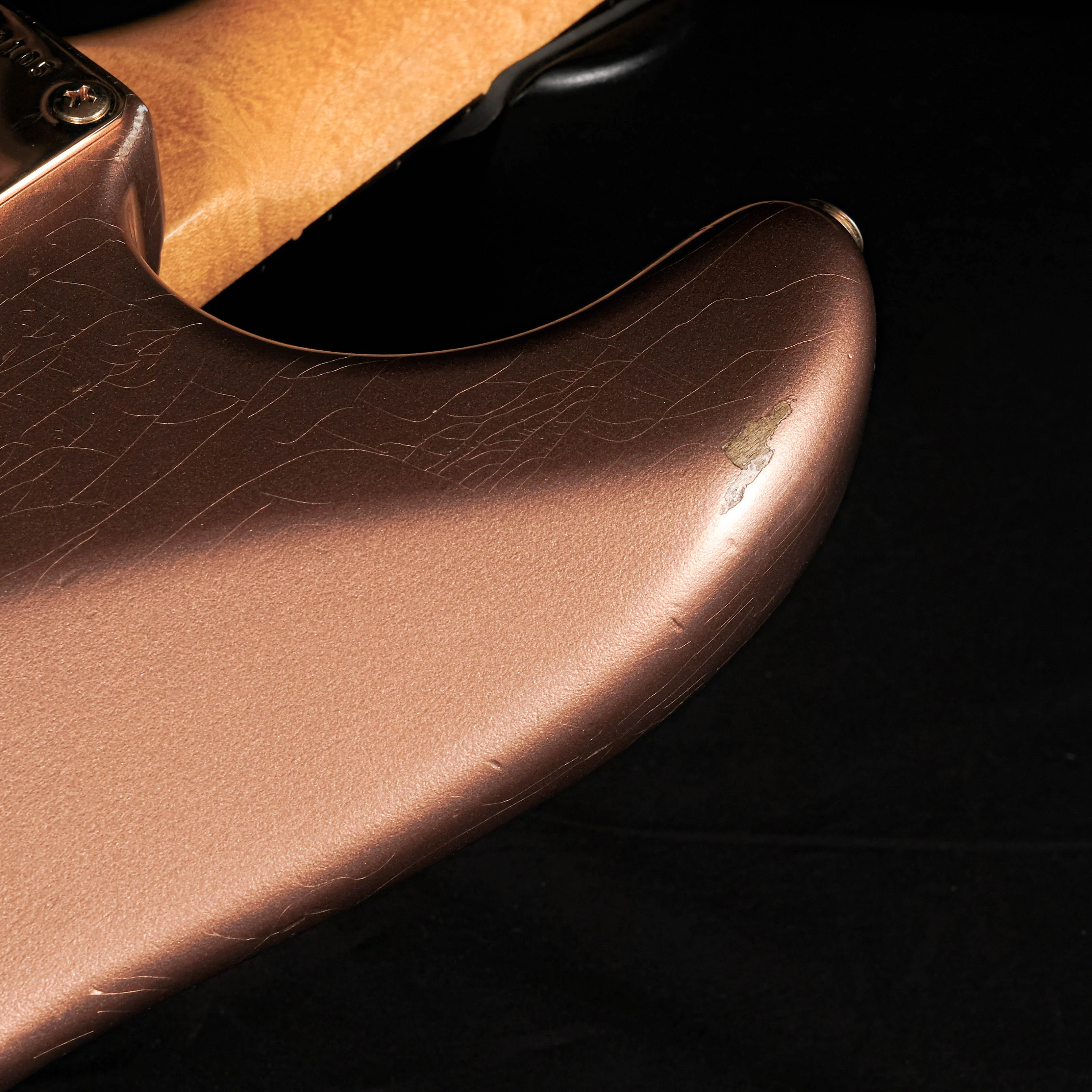 Preowned Fender Custom Shop "Golden Rose" 1959 Strat Relic Copper Metallic With OHSC - Image 10