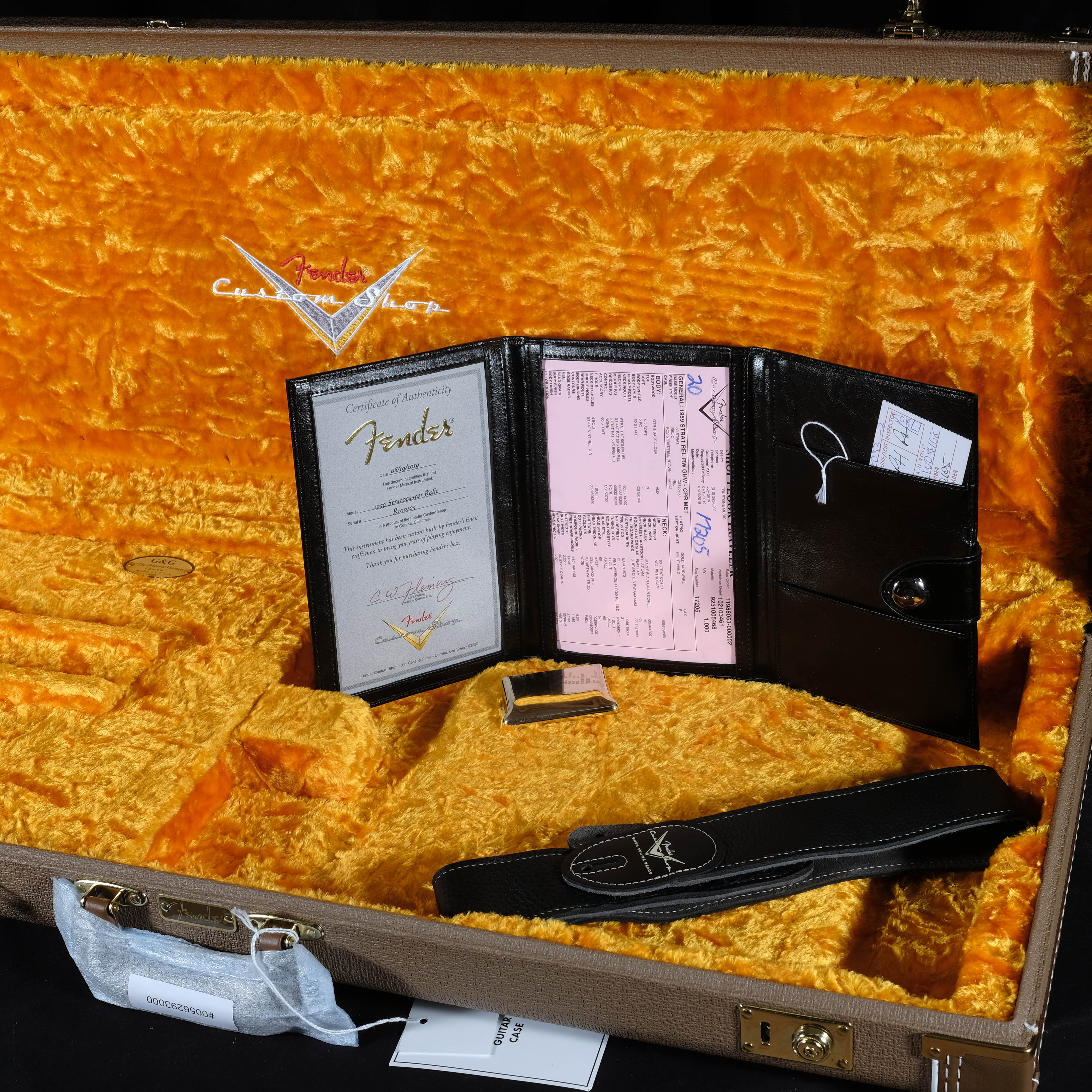 Preowned Fender Custom Shop "Golden Rose" 1959 Strat Relic Copper Metallic With OHSC - Image 14