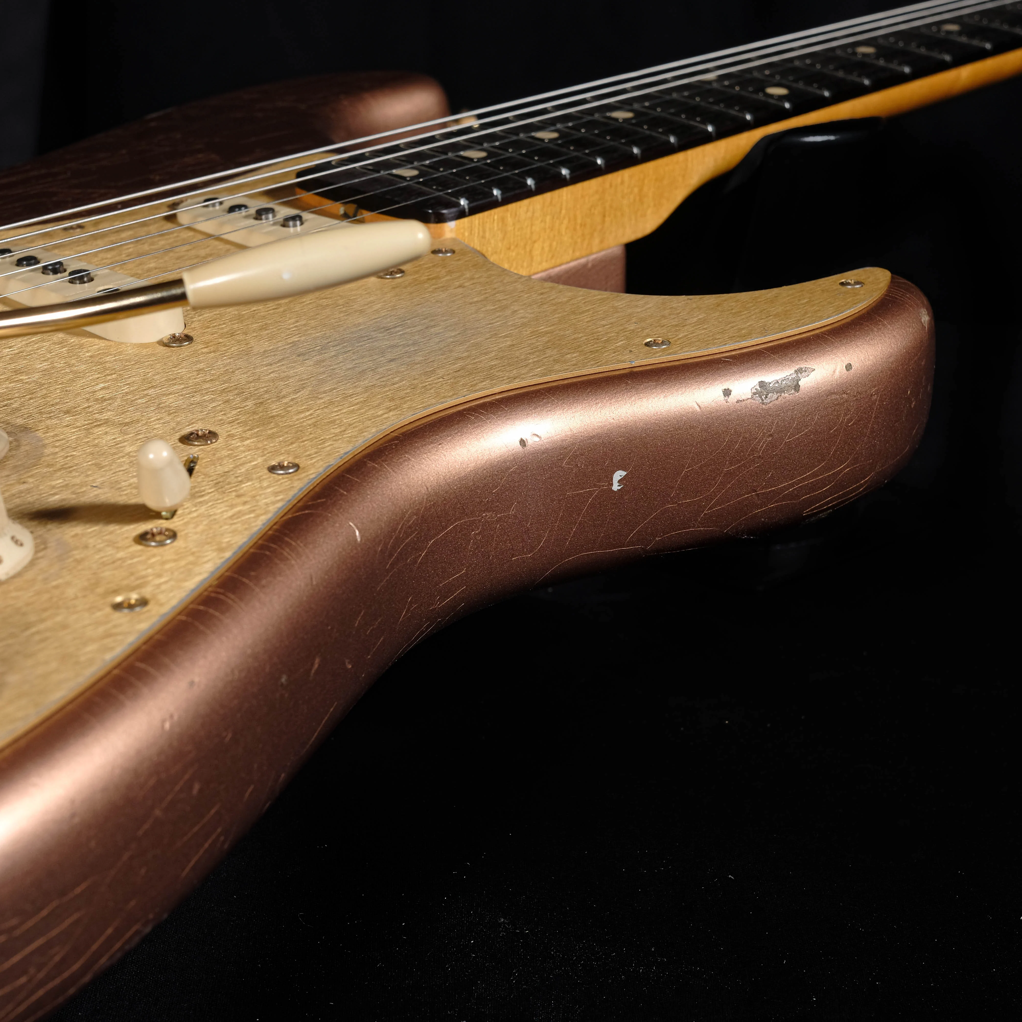 Preowned Fender Custom Shop "Golden Rose" 1959 Strat Relic Copper Metallic With OHSC - Image 5
