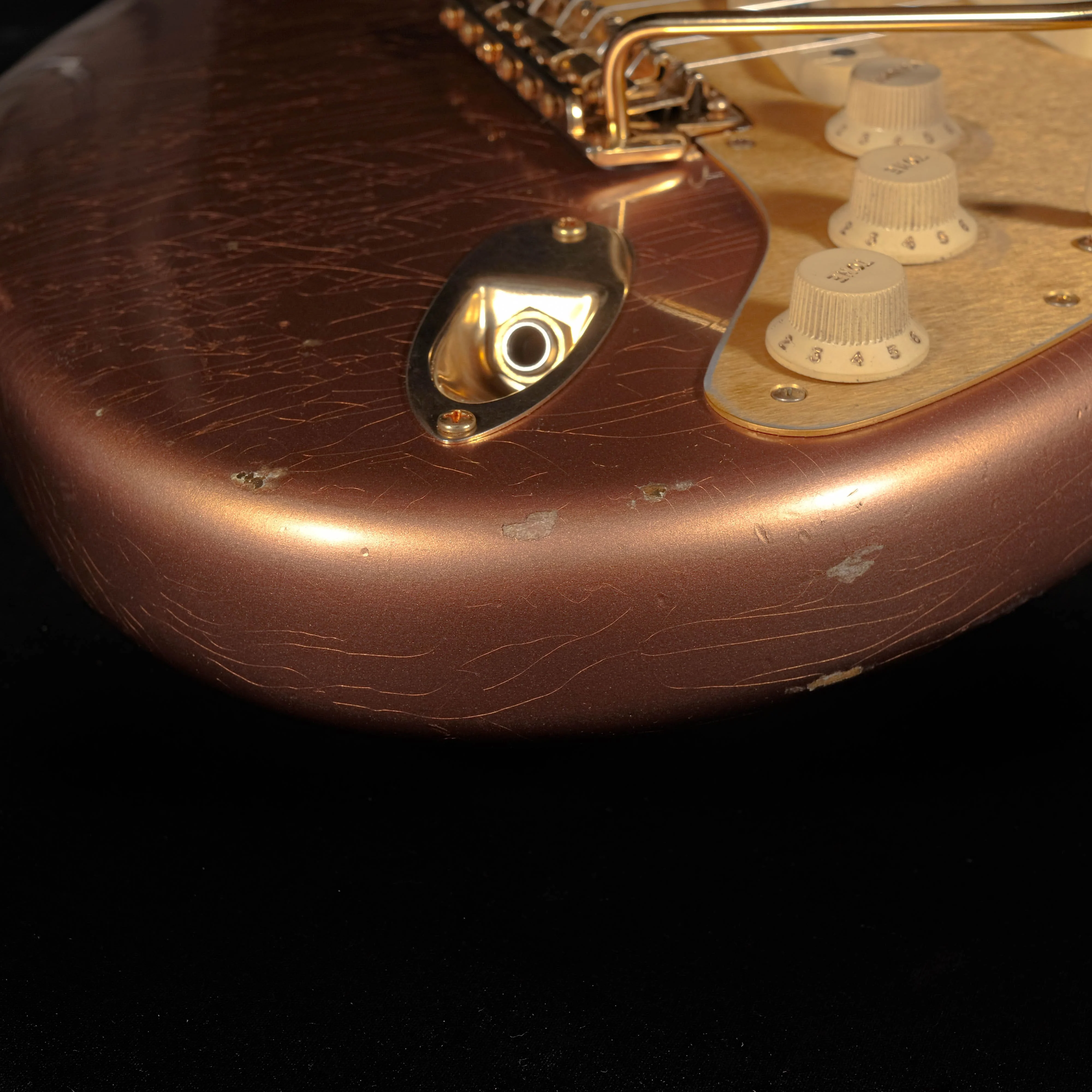 Preowned Fender Custom Shop "Golden Rose" 1959 Strat Relic Copper Metallic With OHSC - Image 8