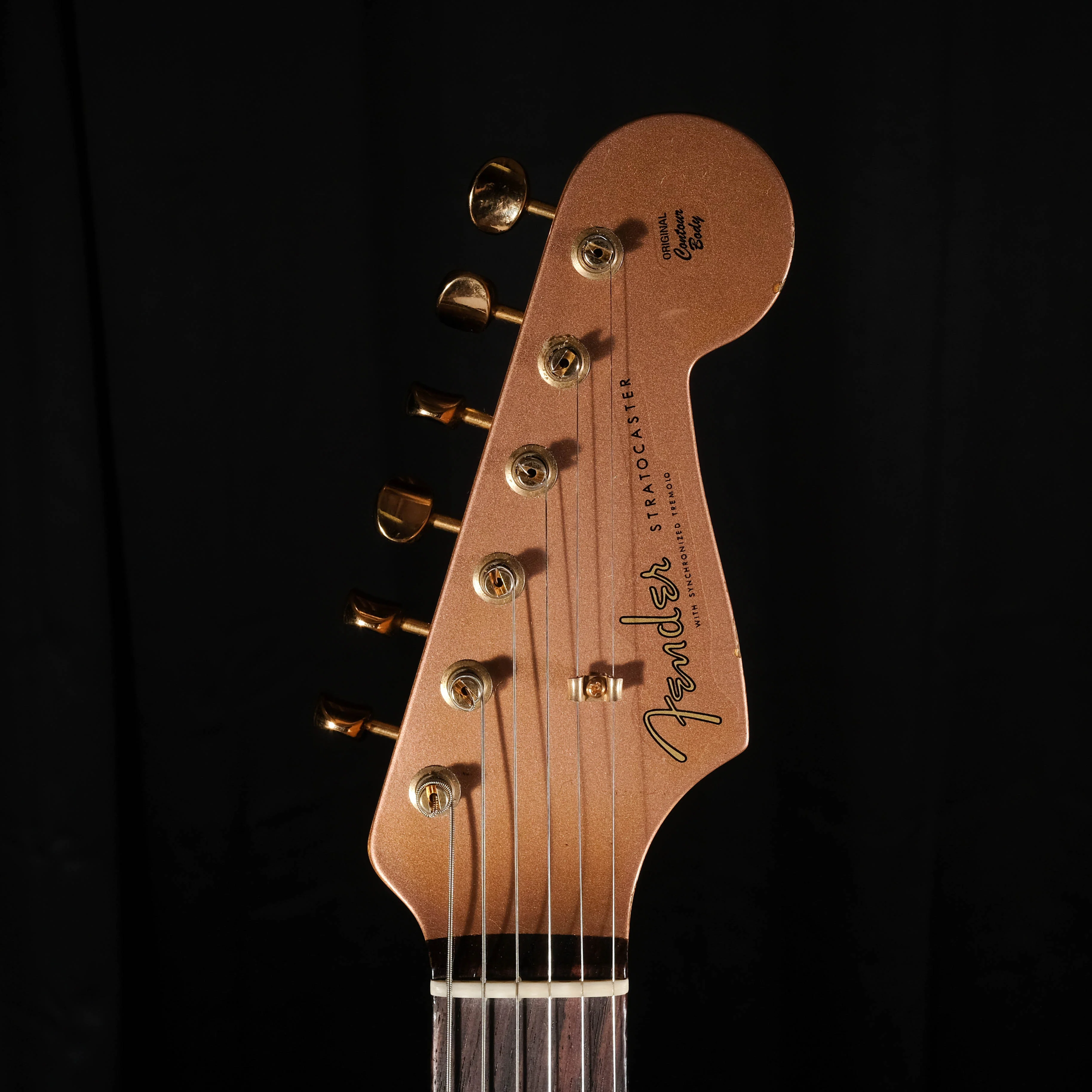 Preowned Fender Custom Shop "Golden Rose" 1959 Strat Relic Copper Metallic With OHSC - Image 9