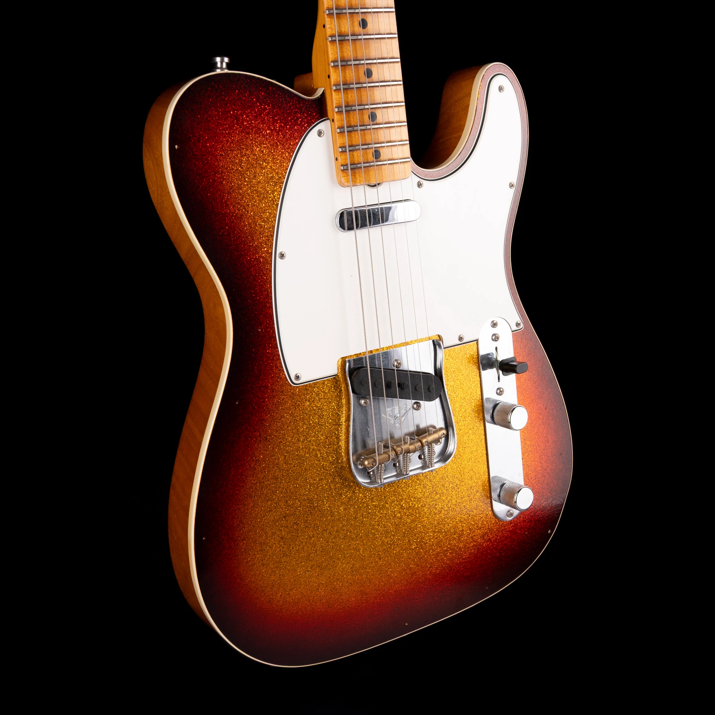 Pre Owned Fender Custom Shop Limited Edition Postmodern Telecaster Journeyman Relic 3-Tone Sunburst Sparkle With OHSC - Image 6