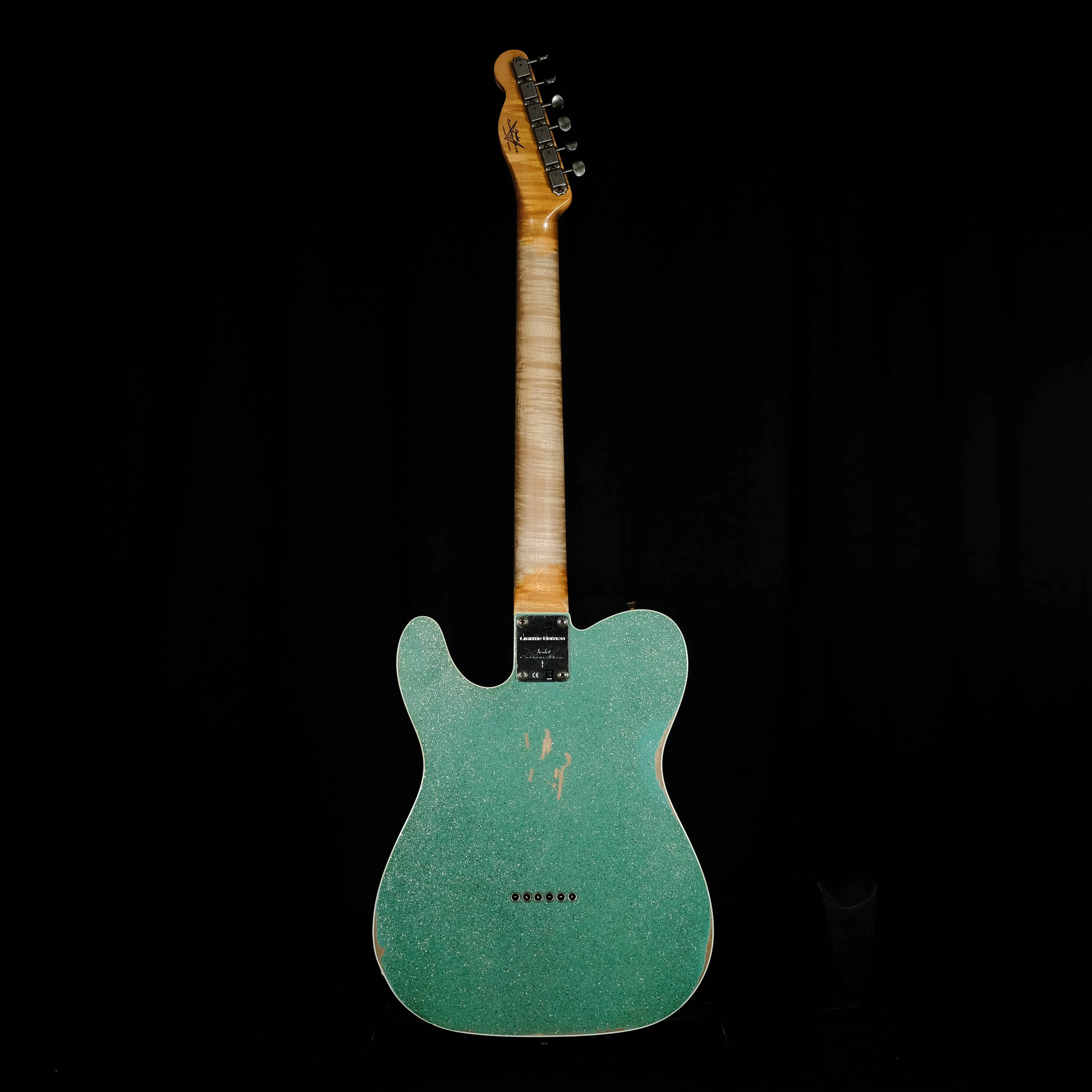 Pre Owned '19 Fender Custom Shop Limited Edition Telecaster Custom Relic Aged Seafoam Sparkle - Image 9