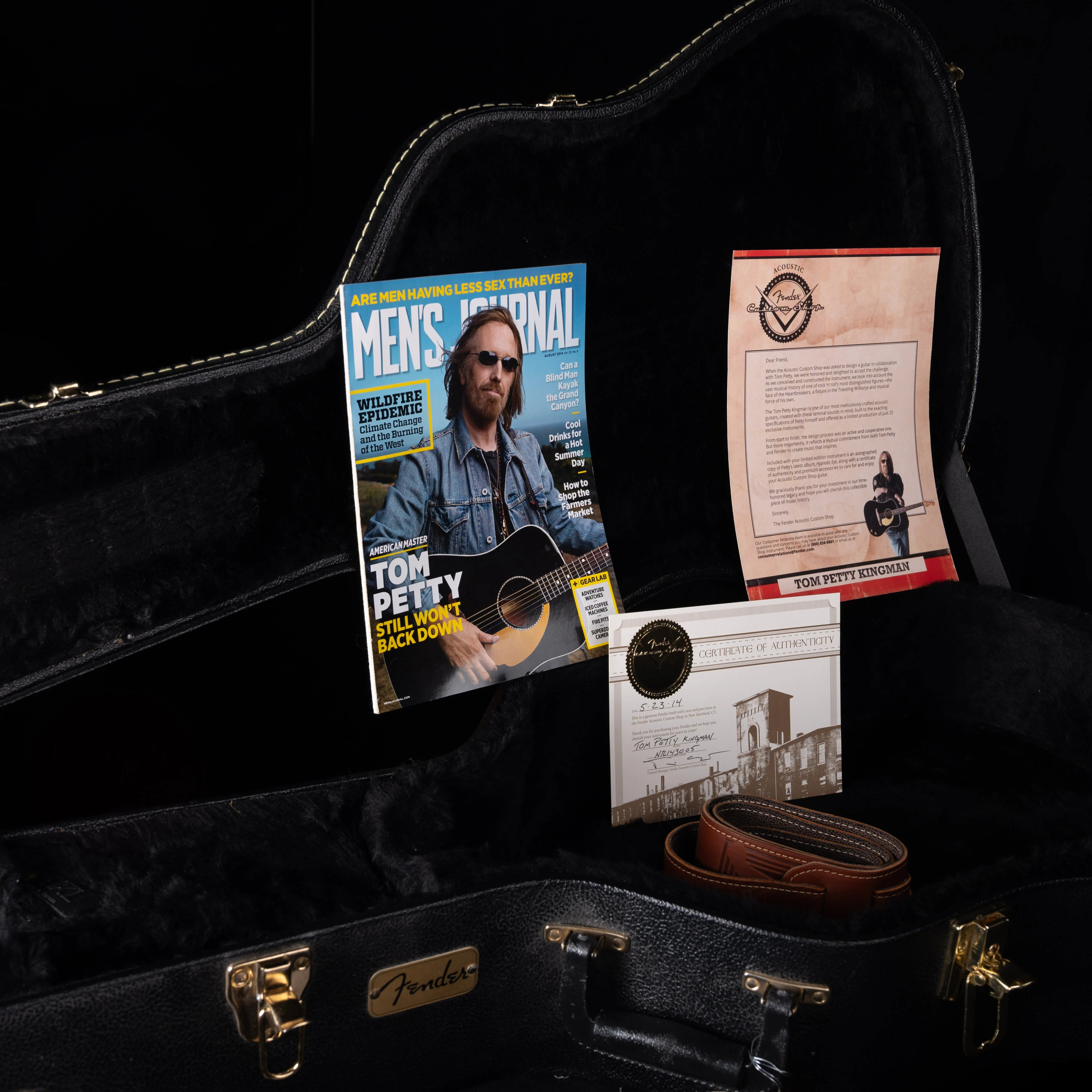Pre-Owned Fender Custom Shop Limited Edition Tom Petty Kingman Signature Acoustic Black With OHSC - Image 16