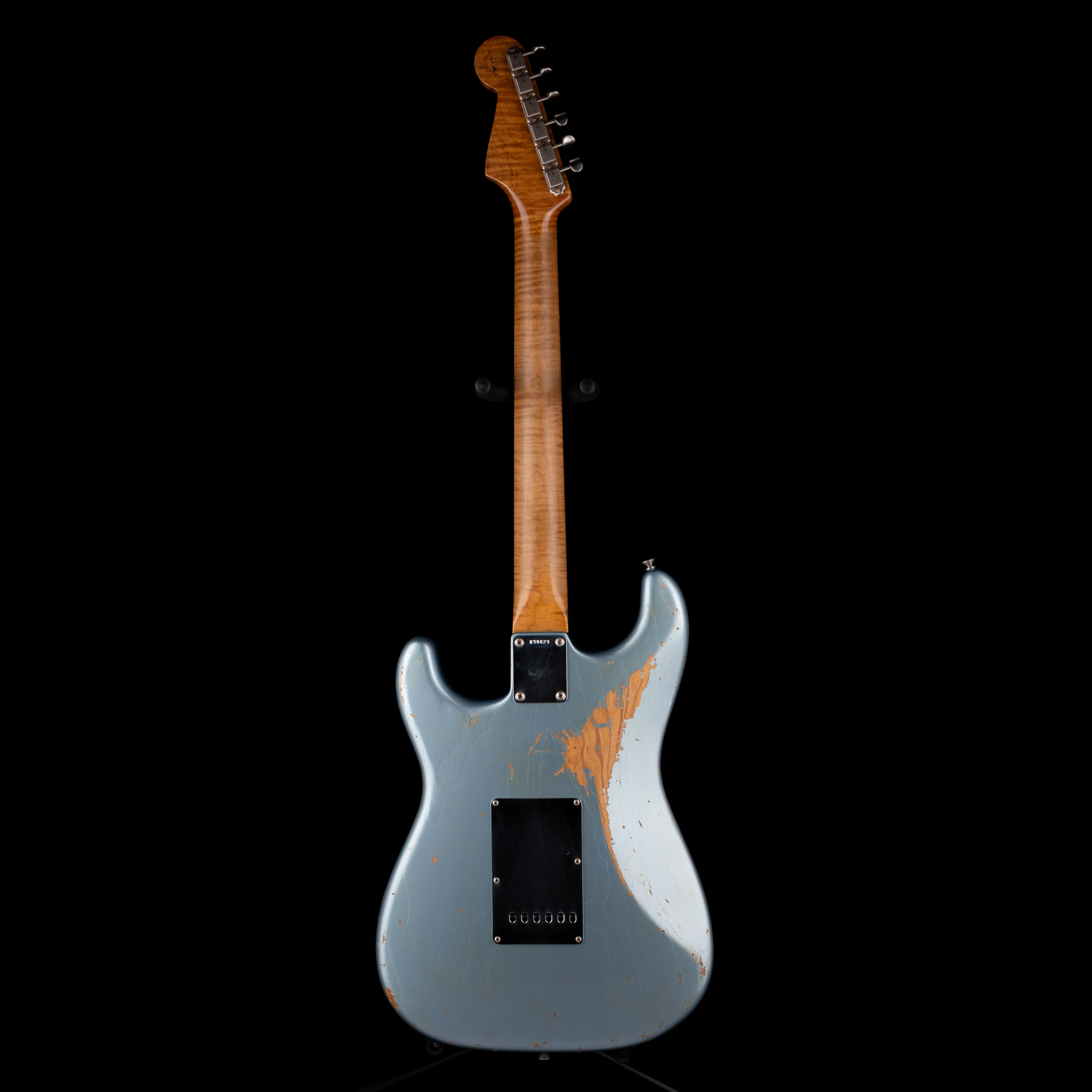 Pre Owned Fender Custom Shop Masterbuilt Paul Waller 1956 Stratocaster Ultra Heavy Relic Blue Ice Metallic Over Silver w OHSC - Image 9