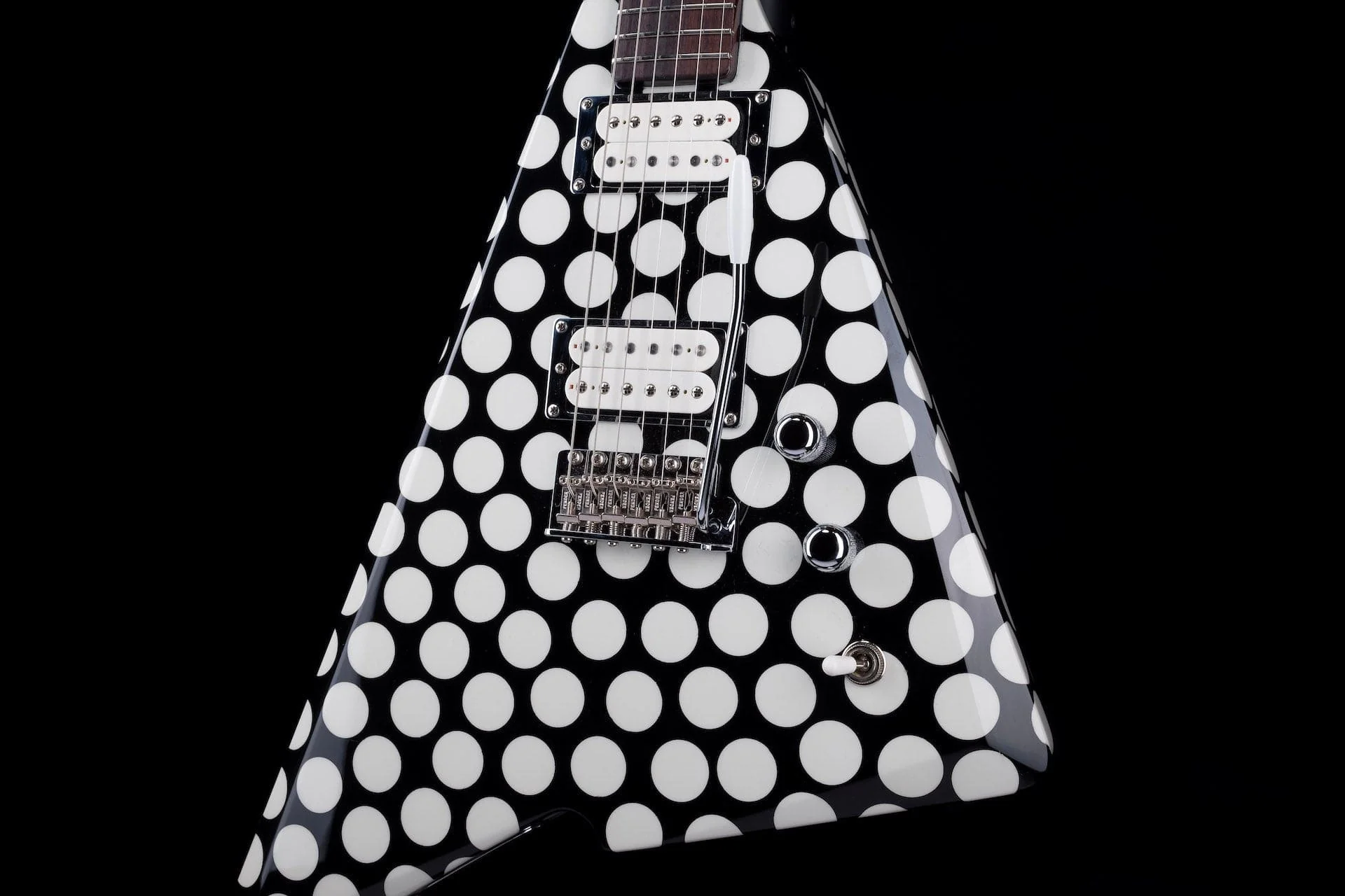 Pre-Owned 2017 Fender Custom Shop Masterbuilt Todd Krause Katana Black & White Dot with OHSC - Image 10