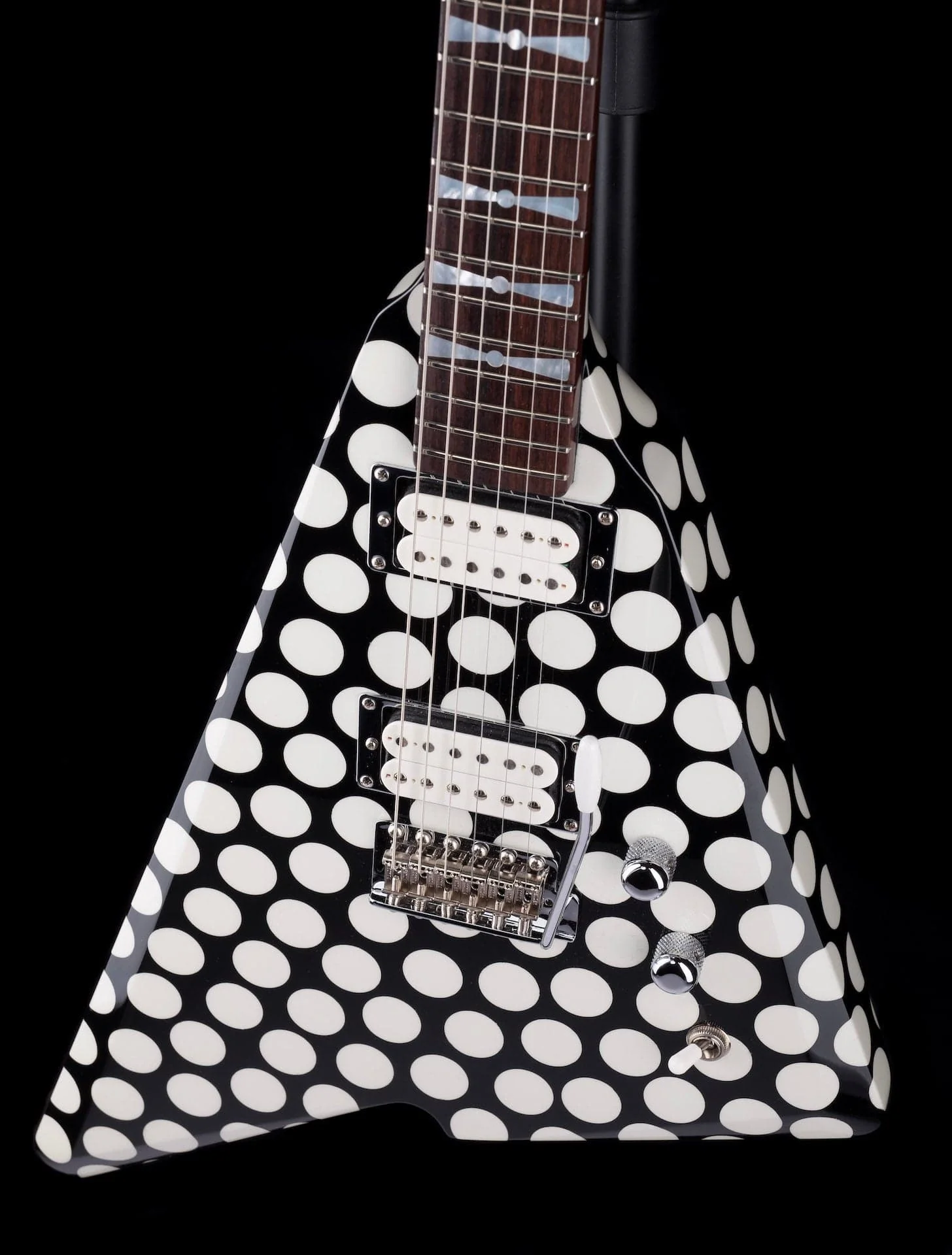 Pre-Owned 2017 Fender Custom Shop Masterbuilt Todd Krause Katana Black & White Dot with OHSC - Image 8