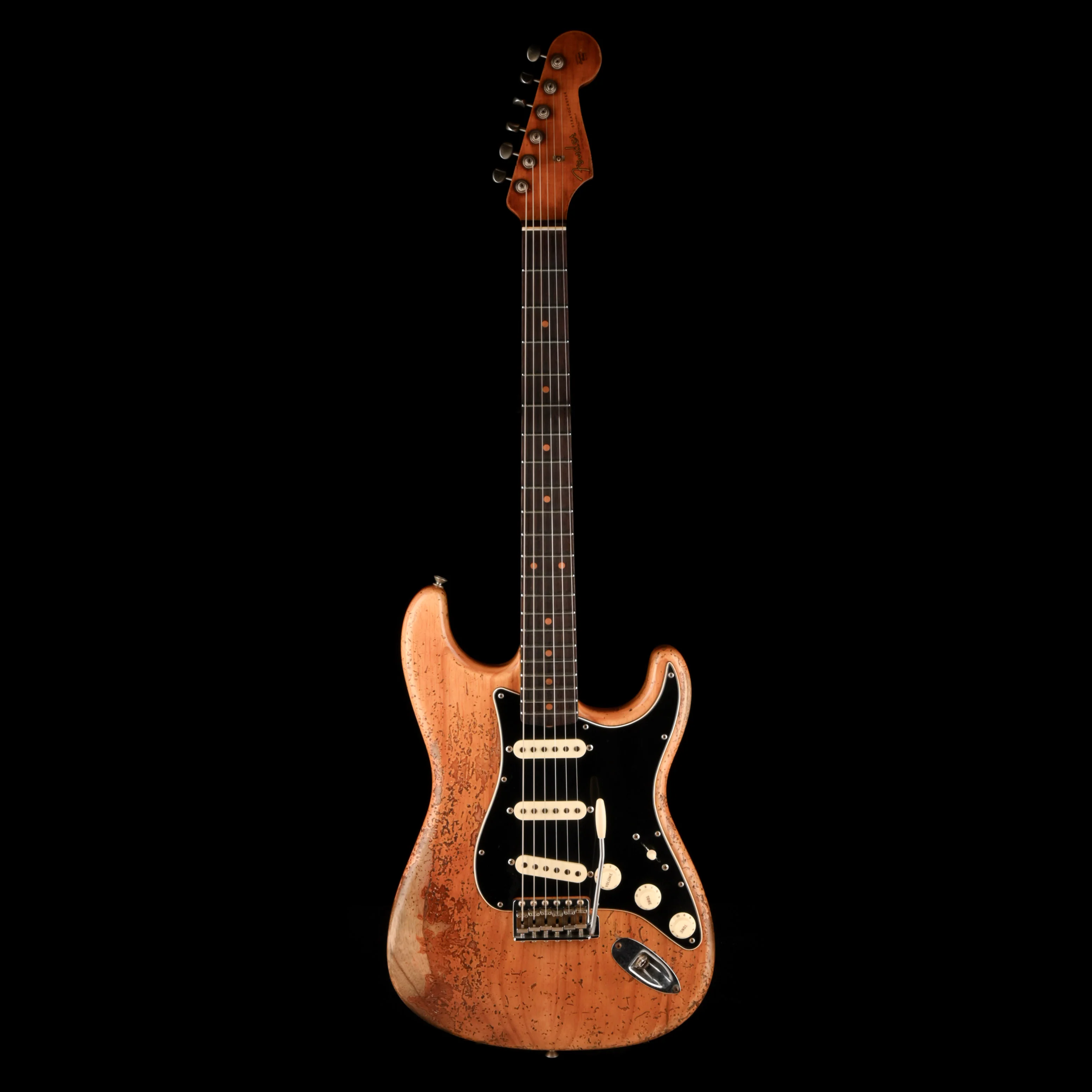 Pre Owned Fender Custom Shop Poblano Stratocaster Super Heavy Relic Aged Natural With OHSC - Image 2