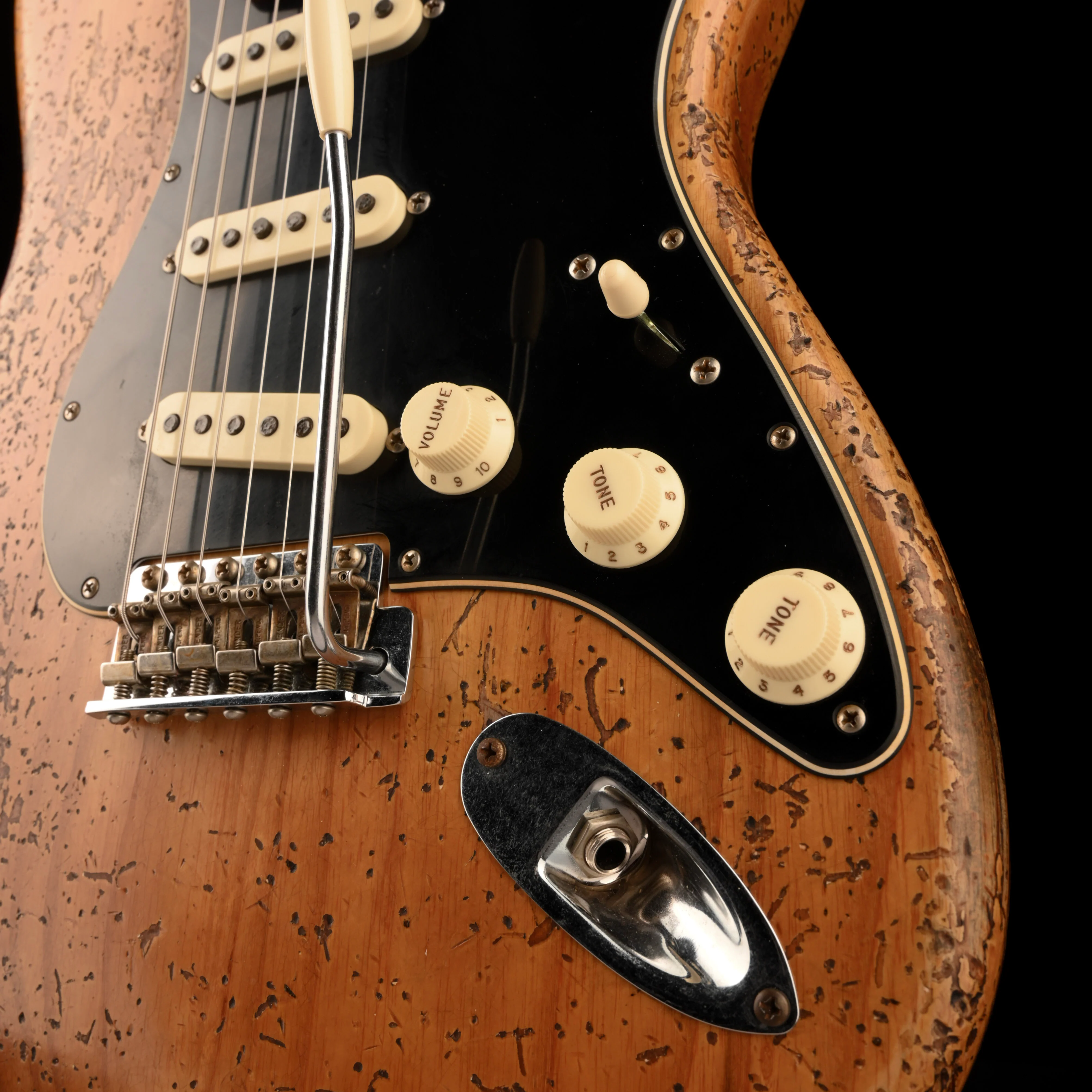 Pre Owned Fender Custom Shop Poblano Stratocaster Super Heavy Relic Aged Natural With OHSC - Image 6