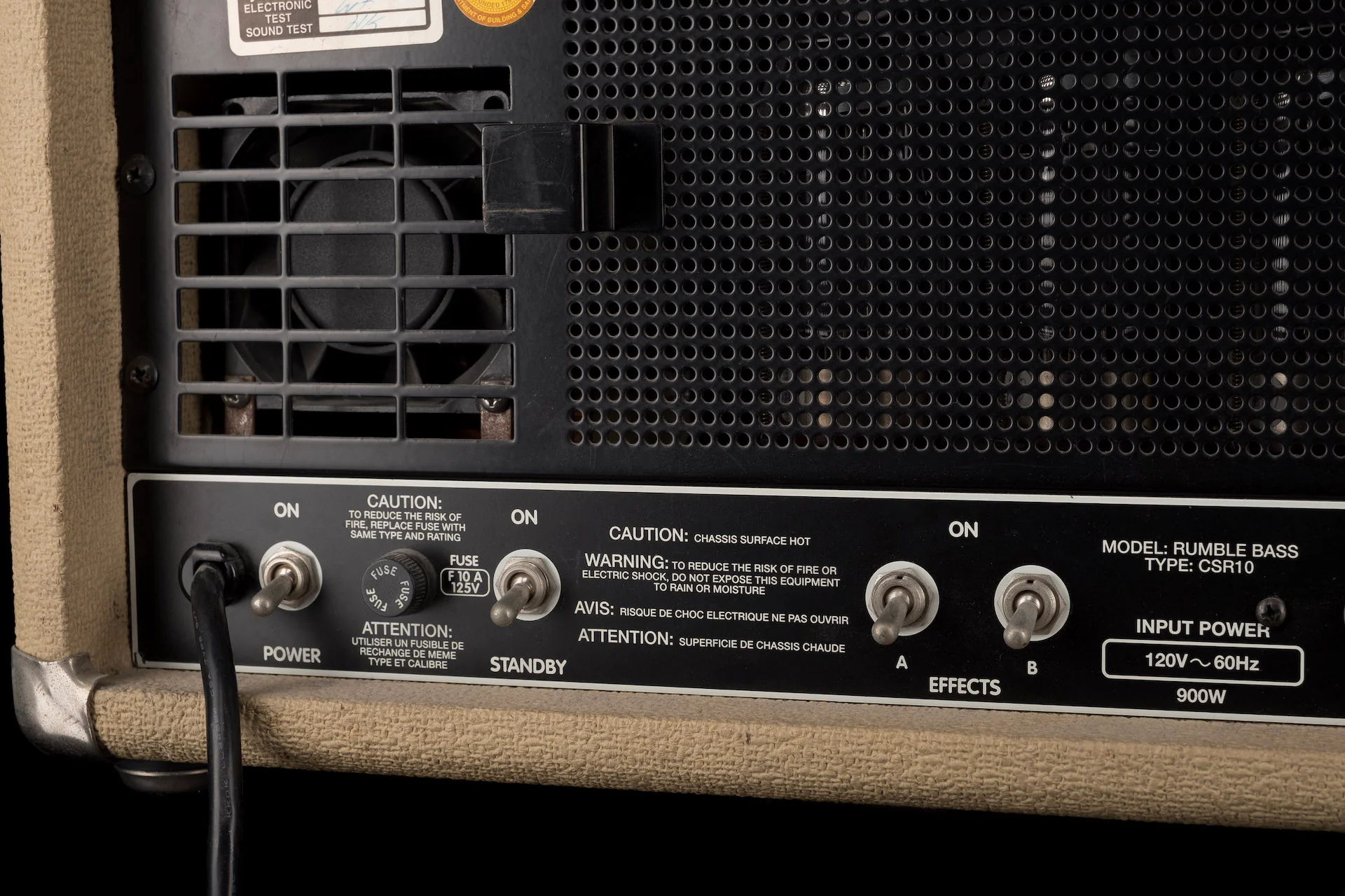 Pre Owned Fender Custom Shop Rumble 300 Watt Tube Bass Guitar Head - Image 10