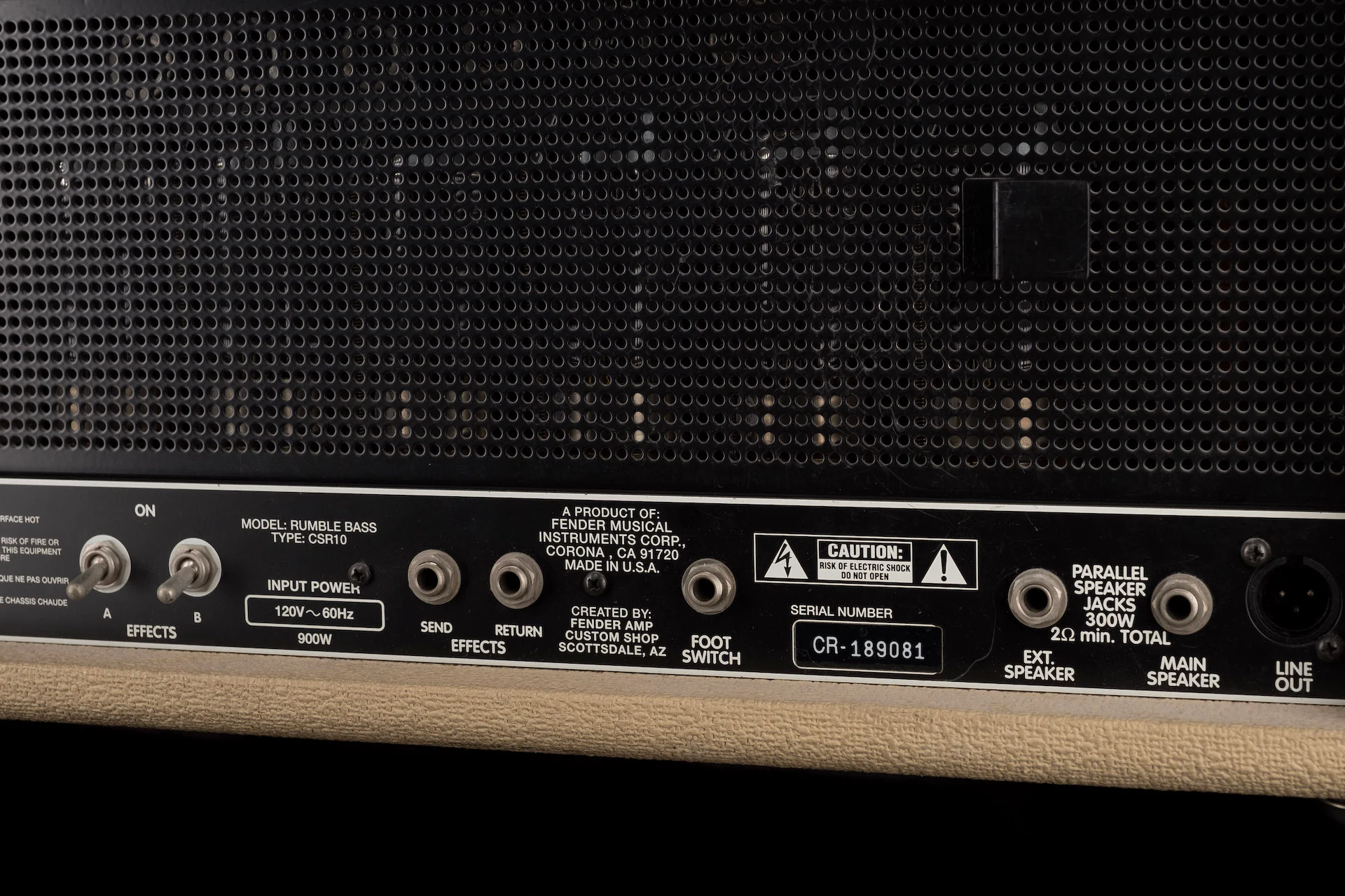 Pre Owned Fender Custom Shop Rumble 300 Watt Tube Bass Guitar Head - Image 11
